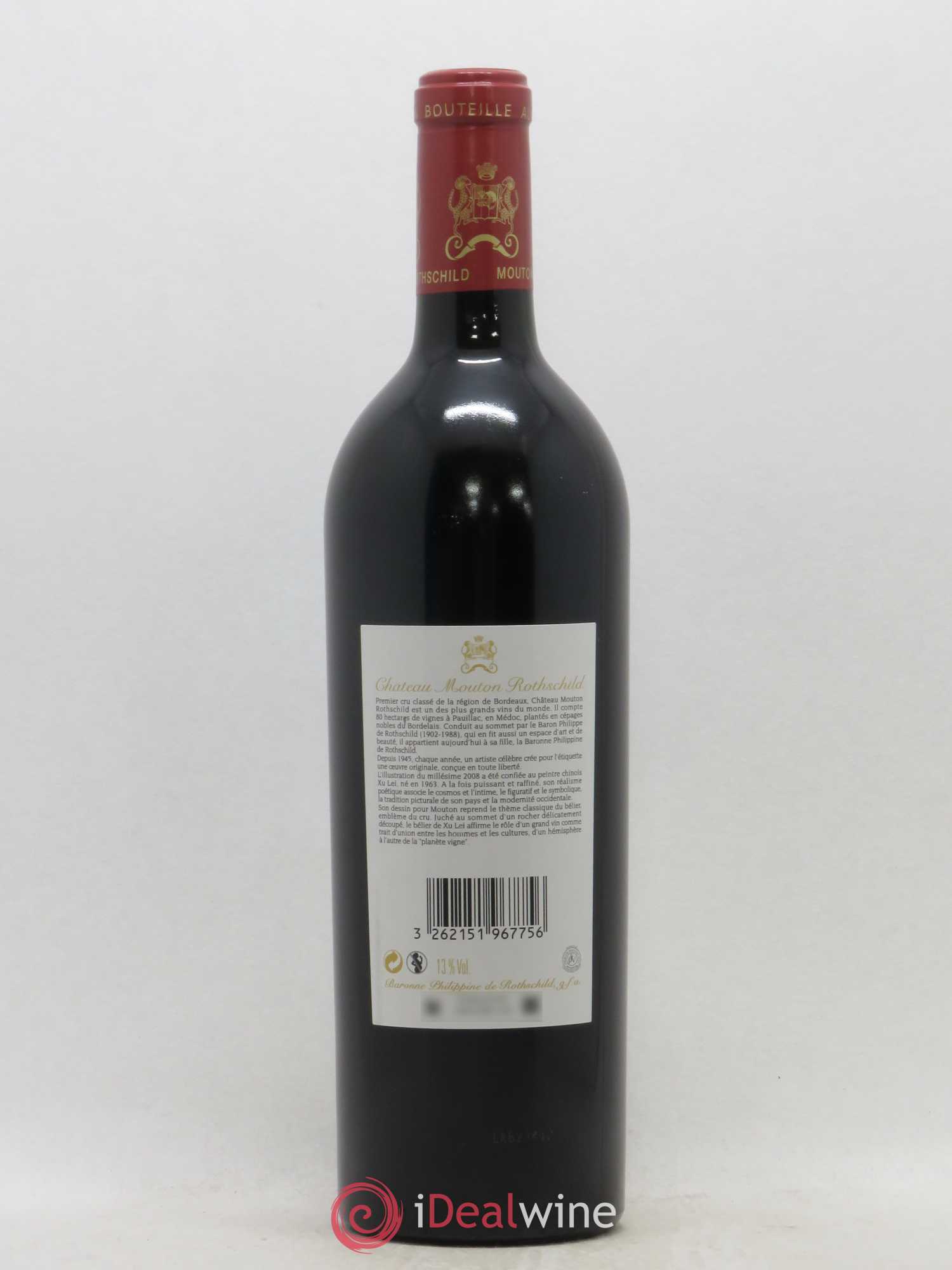 Château Mouton Rothschild 1er Grand Cru Classé 2008 - Lot de 1 bouteille - 1