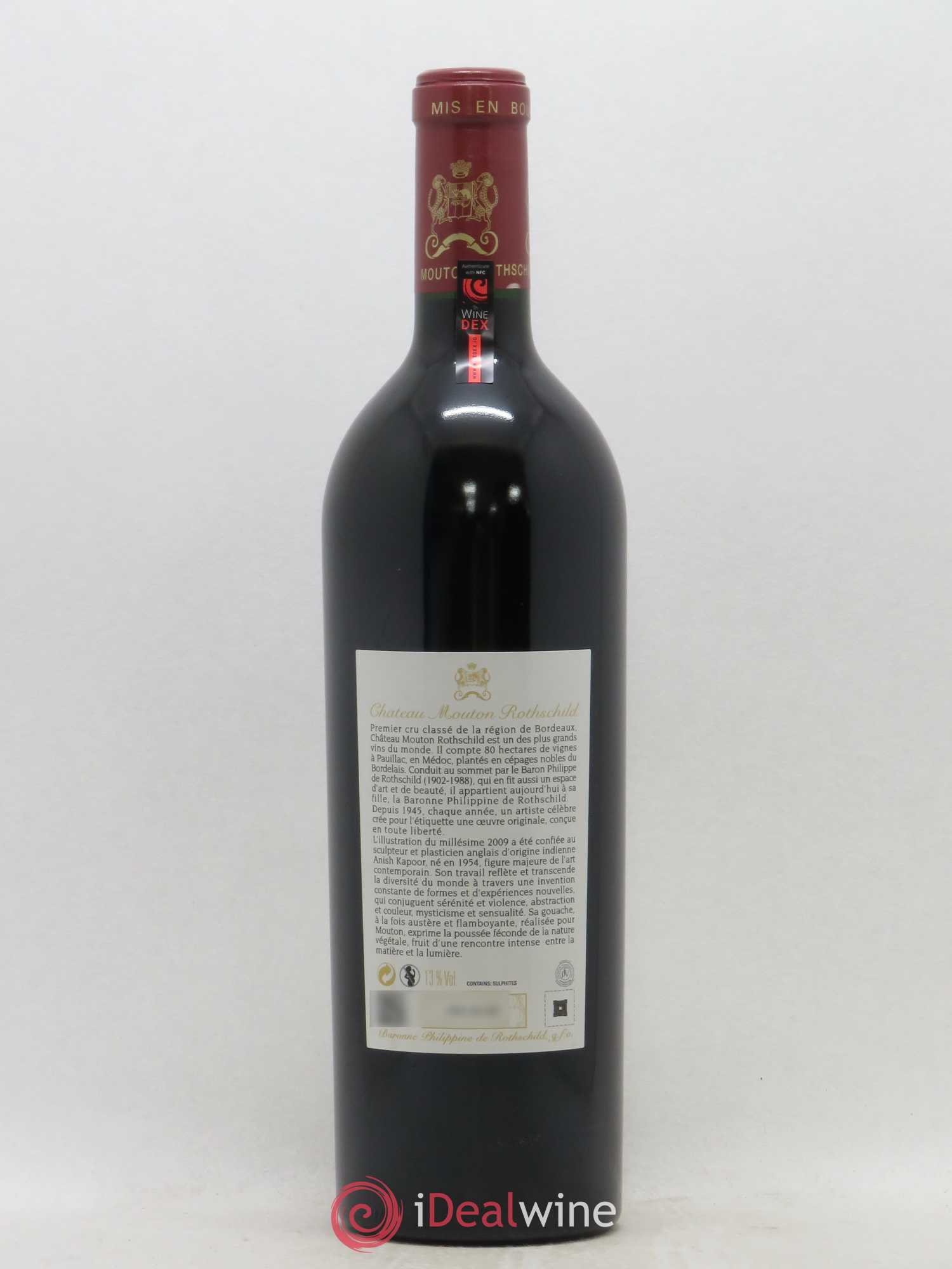Château Mouton Rothschild 1er Grand Cru Classé 2009 - Lot de 1 bouteille - 1
