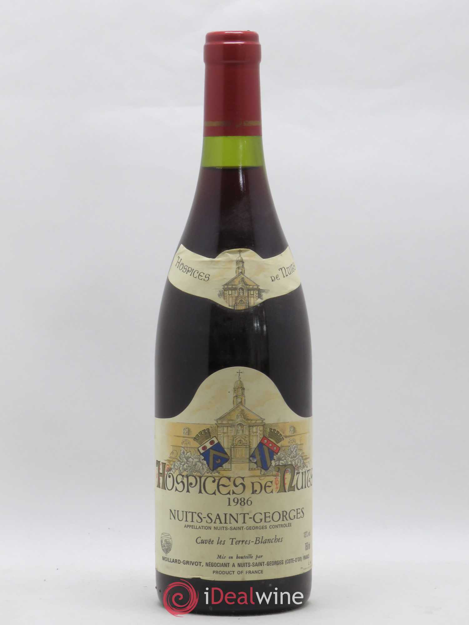 Nuits-Saint-Georges Hospices de Nuits Cuvée les terres blanches Moillard-Grivot 1986 - Posten von 1 Flasche - 0