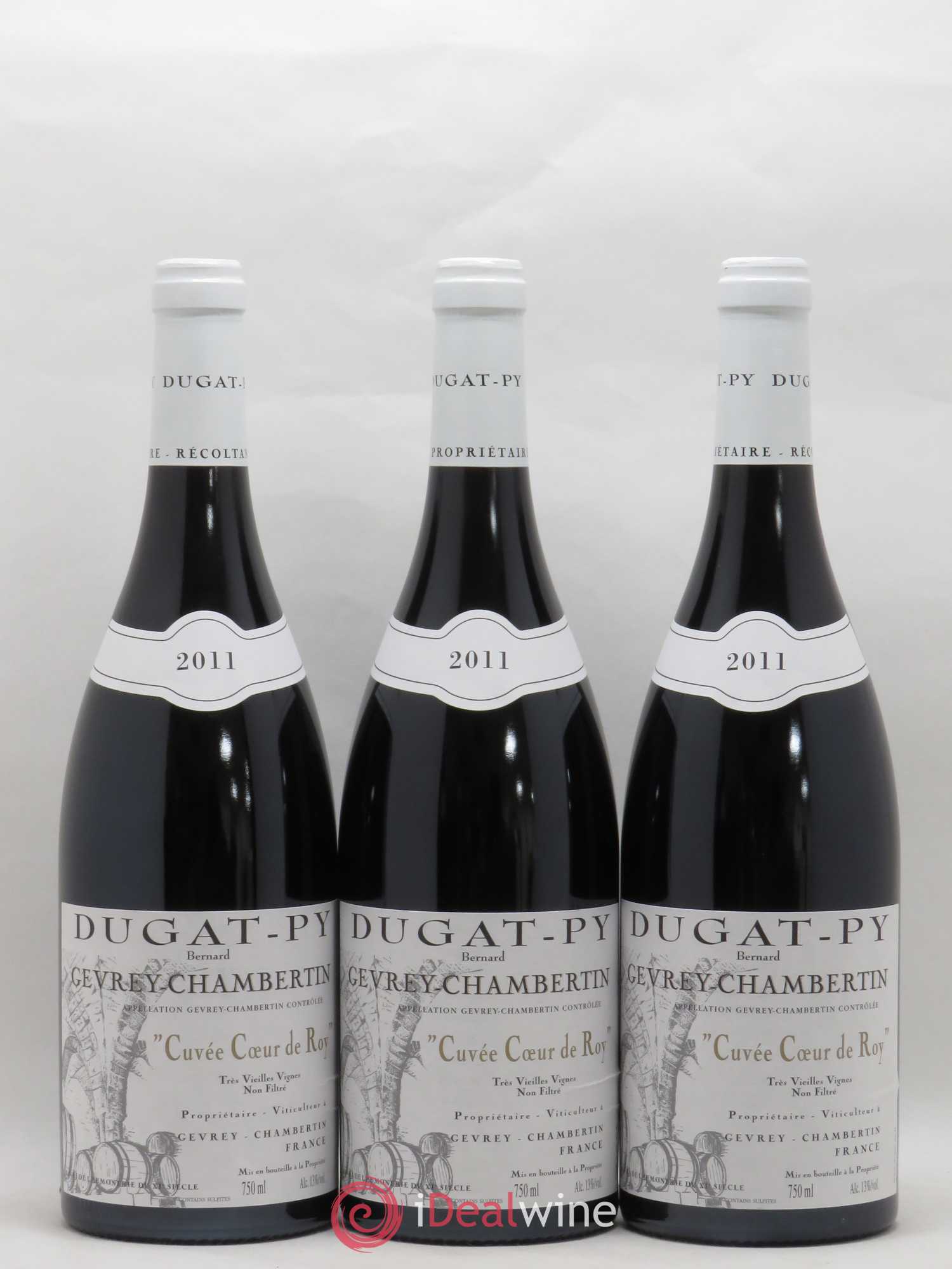 Gevrey-Chambertin Coeur de Roy Très Vieilles Vignes Dugat-Py 2011 - Lot de 3 bouteilles - 0