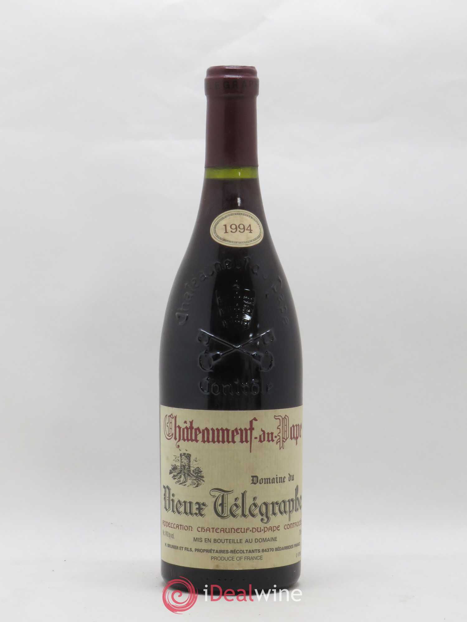 Châteauneuf-du-Pape Vieux Télégraphe (Domaine du) Vignobles Brunier 1994 - Lot de 1 bouteille - 0