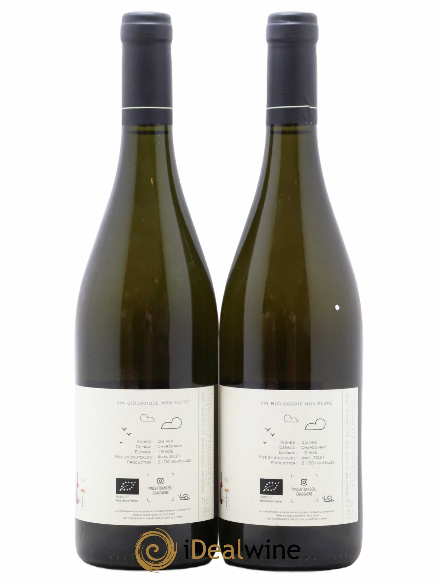 Meursault Les Corbins Vincent Dancer 2019 - Lot de 2 bouteilles - 1