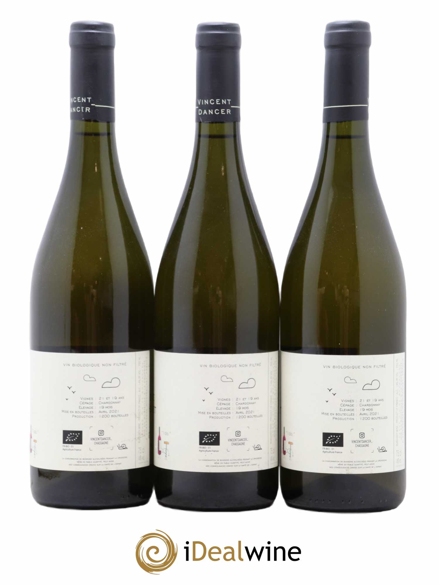 Chassagne-Montrachet Vincent Dancer 2019 - Lot de 3 bouteilles - 1