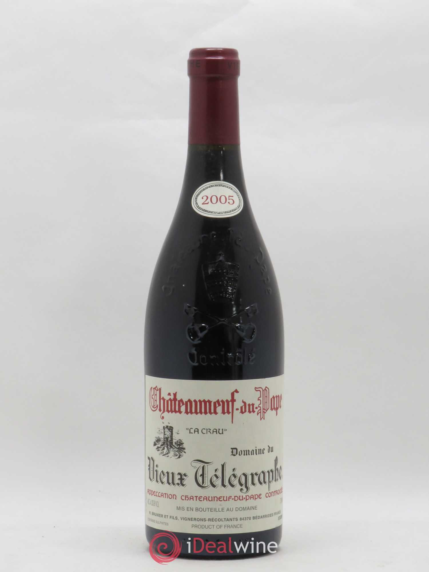 Châteauneuf-du-Pape Vieux Télégraphe (Domaine du) Vignobles Brunier 2005 - Lot de 1 bouteille - 0