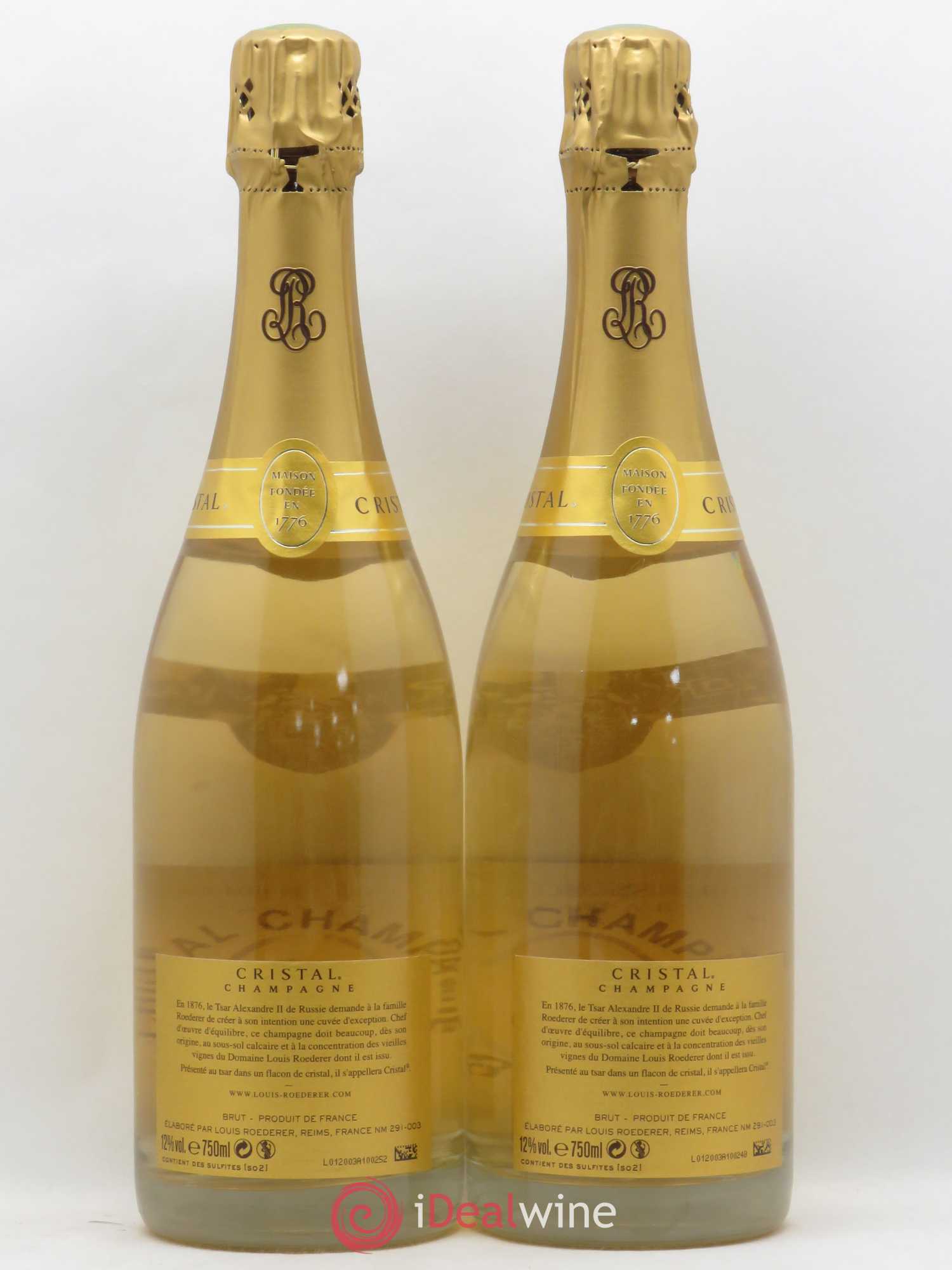 Cristal Louis Roederer 2009 - Lot de 2 bouteilles - 1