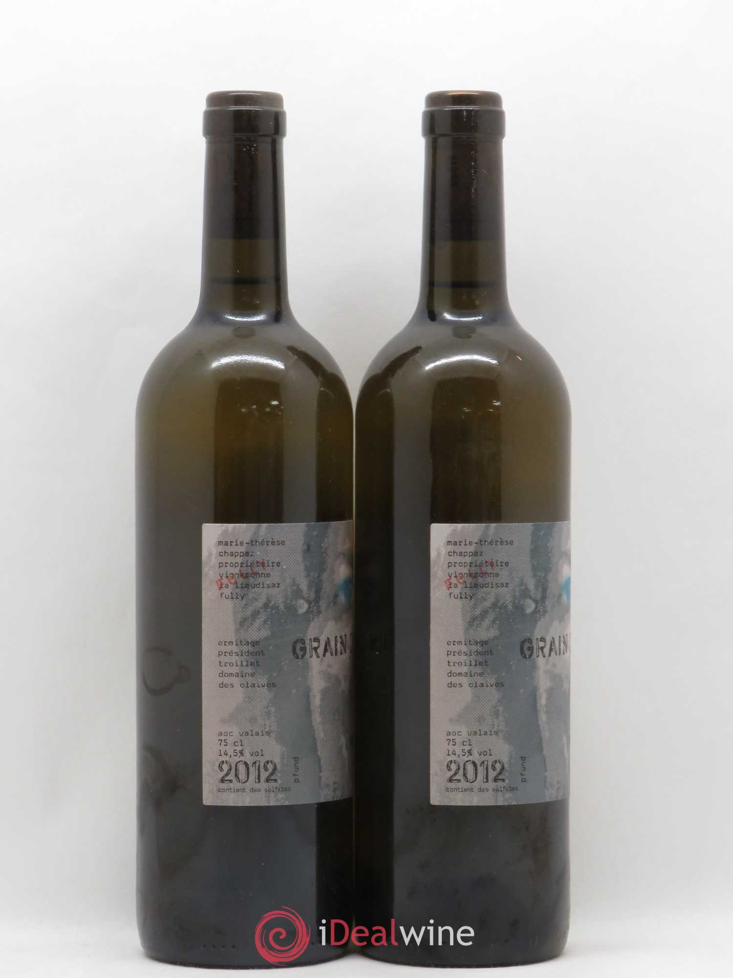 Valais Grain d'Or Ermitage Président Troillet Marie-Thérèse Chappaz - Domaine Des Claives 2012 - Lot de 2 bouteilles - 1