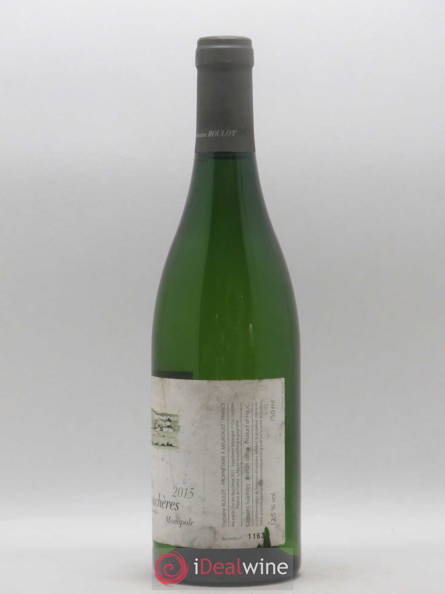 Meursault 1er Cru Clos des Bouchères Roulot (Domaine) 2015 - Lot de 1 bouteille - 1