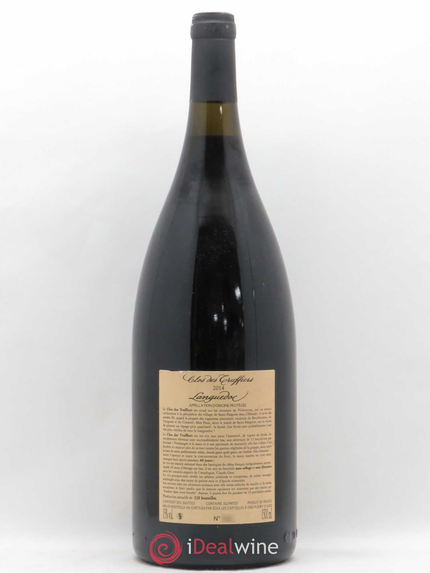 La Clape Château de La Négly Clos des Truffiers Jean Paux-Rosset 2014 - Lot de 1 magnum - 1