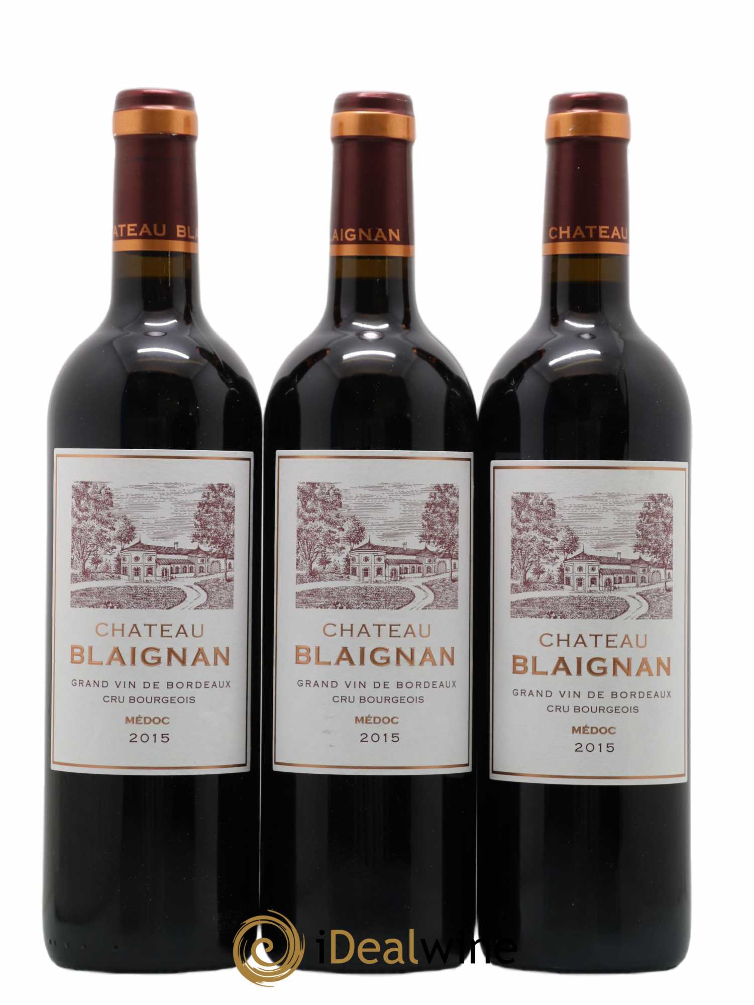Château Blaignan Cru Bourgeois 2015 - Lot de 3 bouteilles - 0