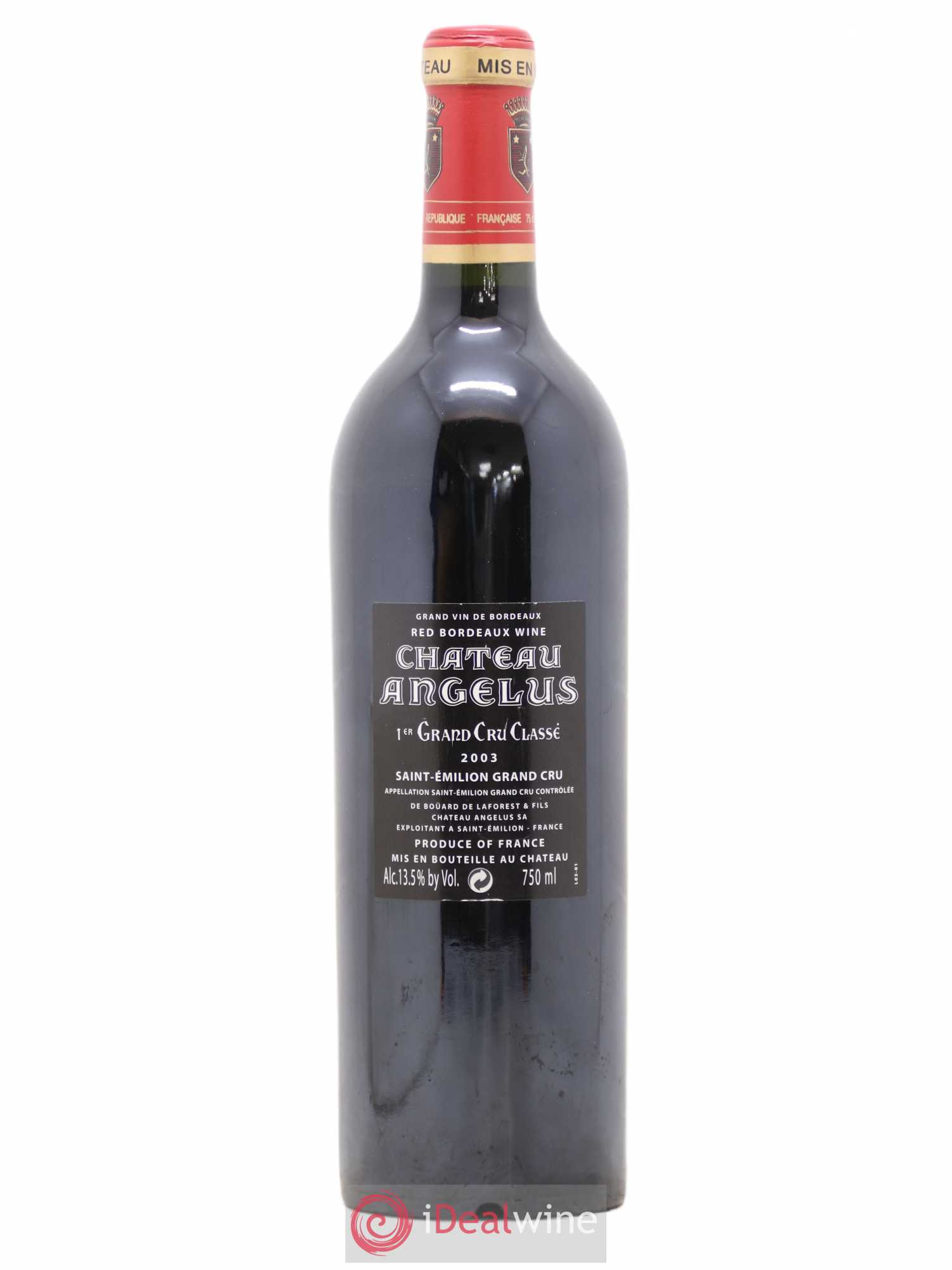 Château Angélus 1er Grand Cru Classé A 2003 - Lot de 1 bouteille - 1