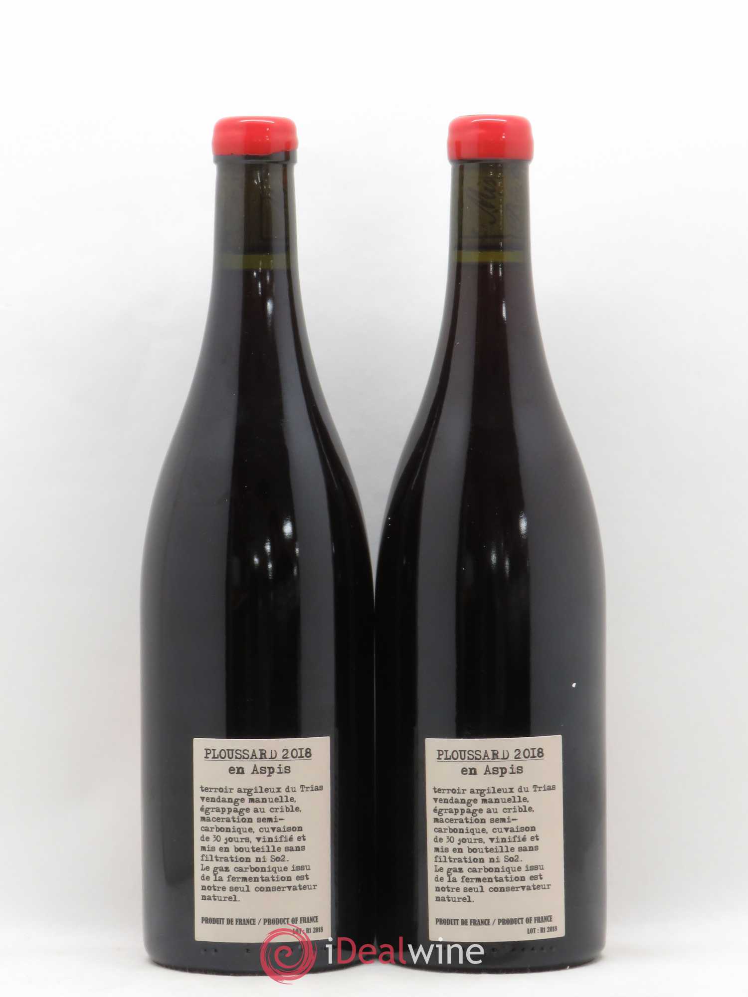 Arbois-Pupillin Ploussard En Aspis Adeline Houillon & Renaud Bruyère 2018 - Lot de 2 bouteilles - 1