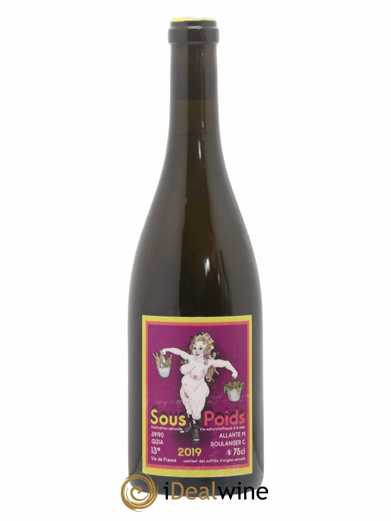 Vin de France Sous Poids Allante Boulanger 2019 - Lot de 1 bouteille - 0