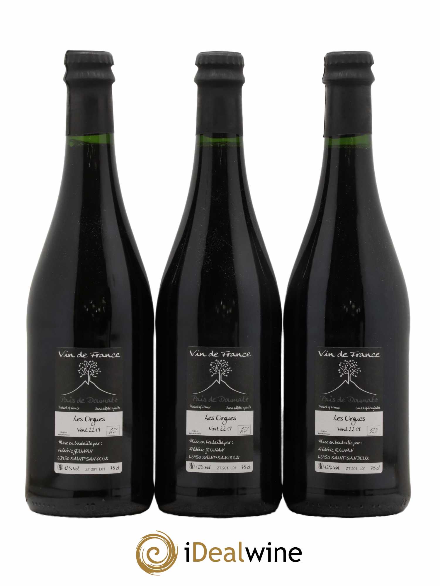 Vin de France Les Orgues Vignoble de l'Arbre Blanc 2019 - Lot de 3 bouteilles - 1