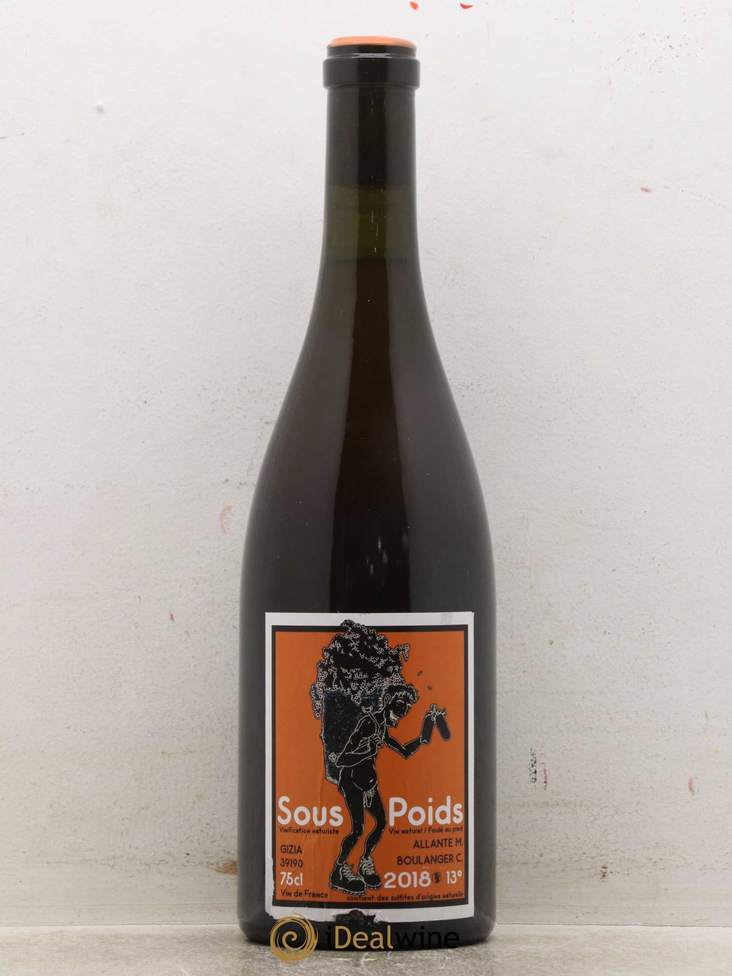 Vin de France Sous Poids Allante Boulanger 2018 - Lot de 1 bouteille - 0