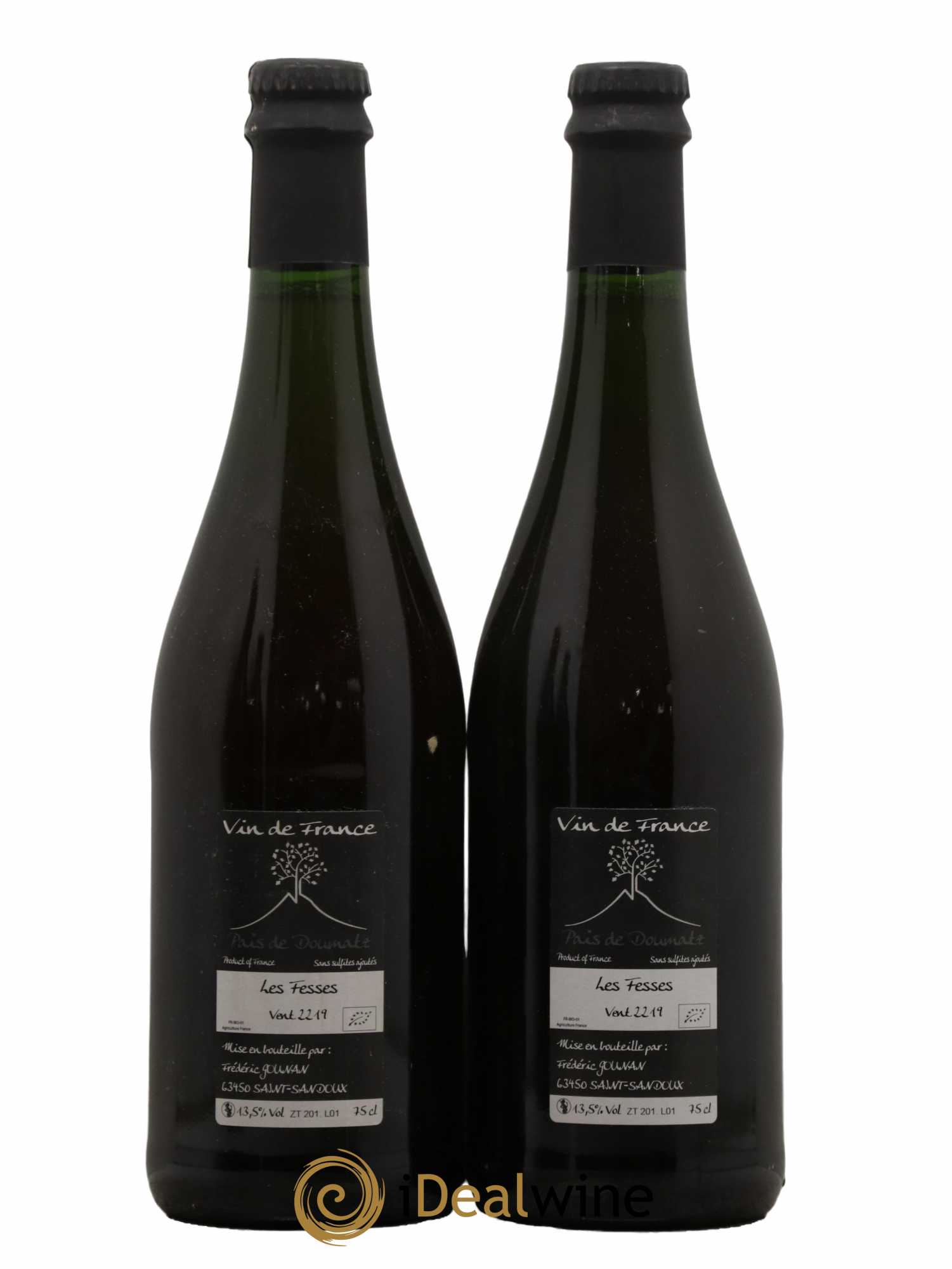 Vin de France Les Fesses Vignoble de l'Arbre Blanc 2019 - Lot de 2 bouteilles - 1
