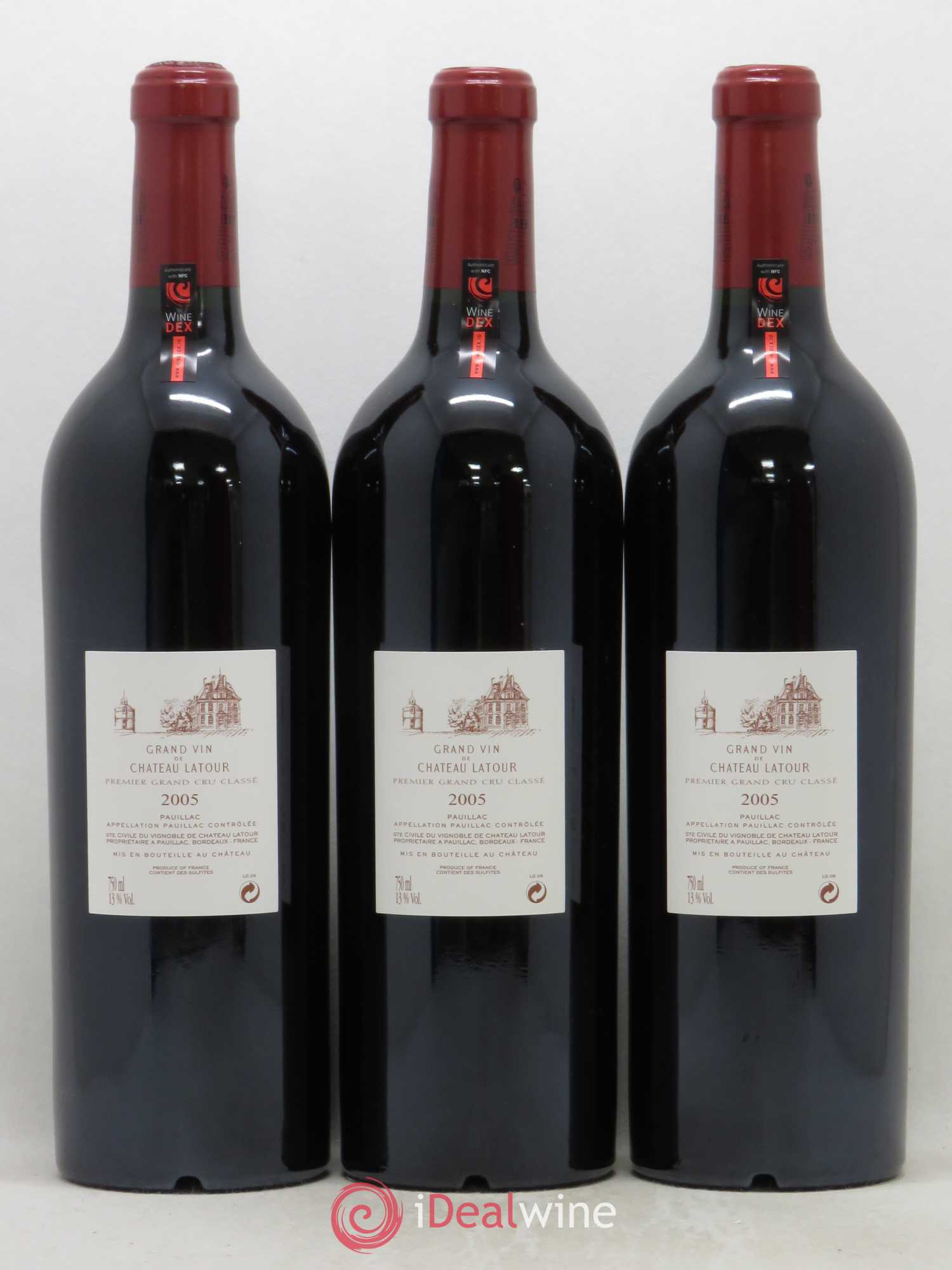 Château Latour 1er Grand Cru Classé 2005 - Lot de 3 bouteilles - 1