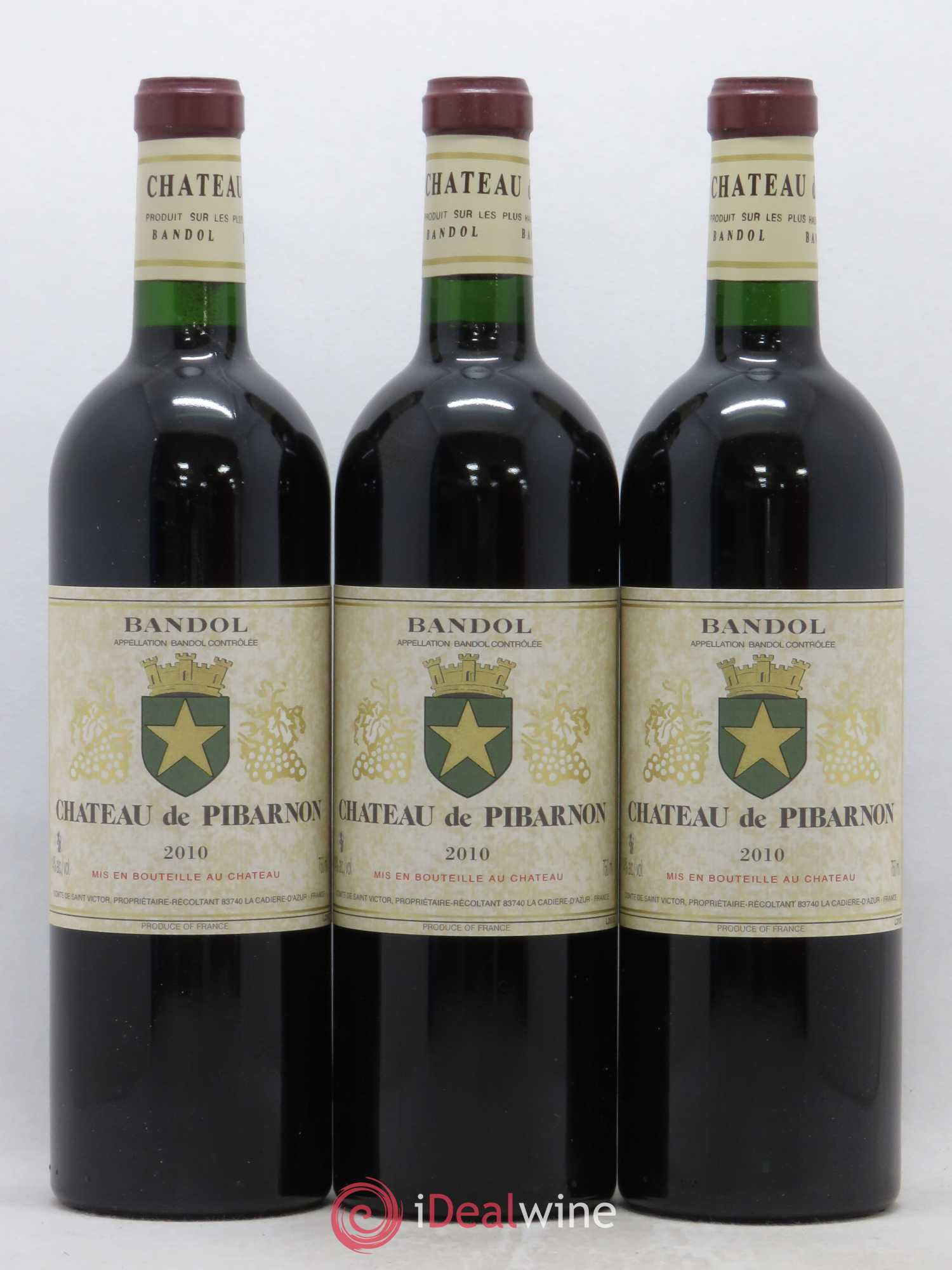 Bandol Château de Pibarnon Comte de Saint-Victor 2010 - Lot de 6 bouteilles - 1
