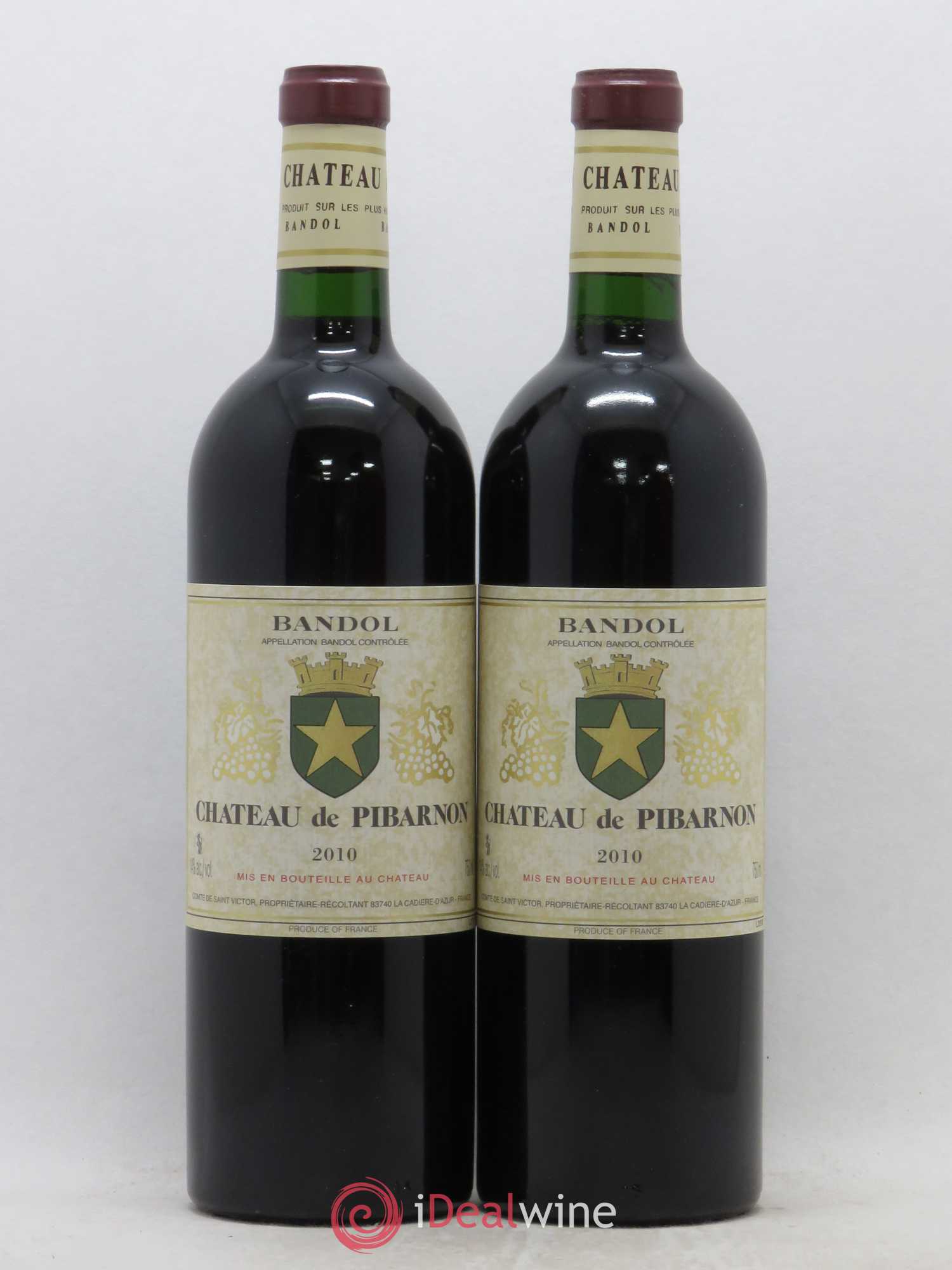 Bandol Château de Pibarnon Comte de Saint-Victor 2010 - Lot de 2 bouteilles - 0
