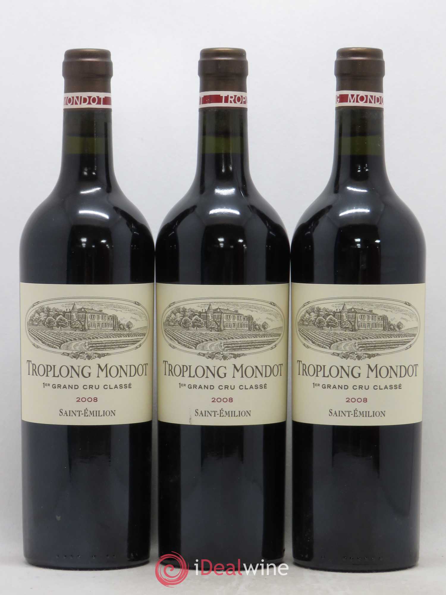 Château Troplong Mondot 1er Grand Cru Classé B 2008 - Lot de 6 bouteilles - 1