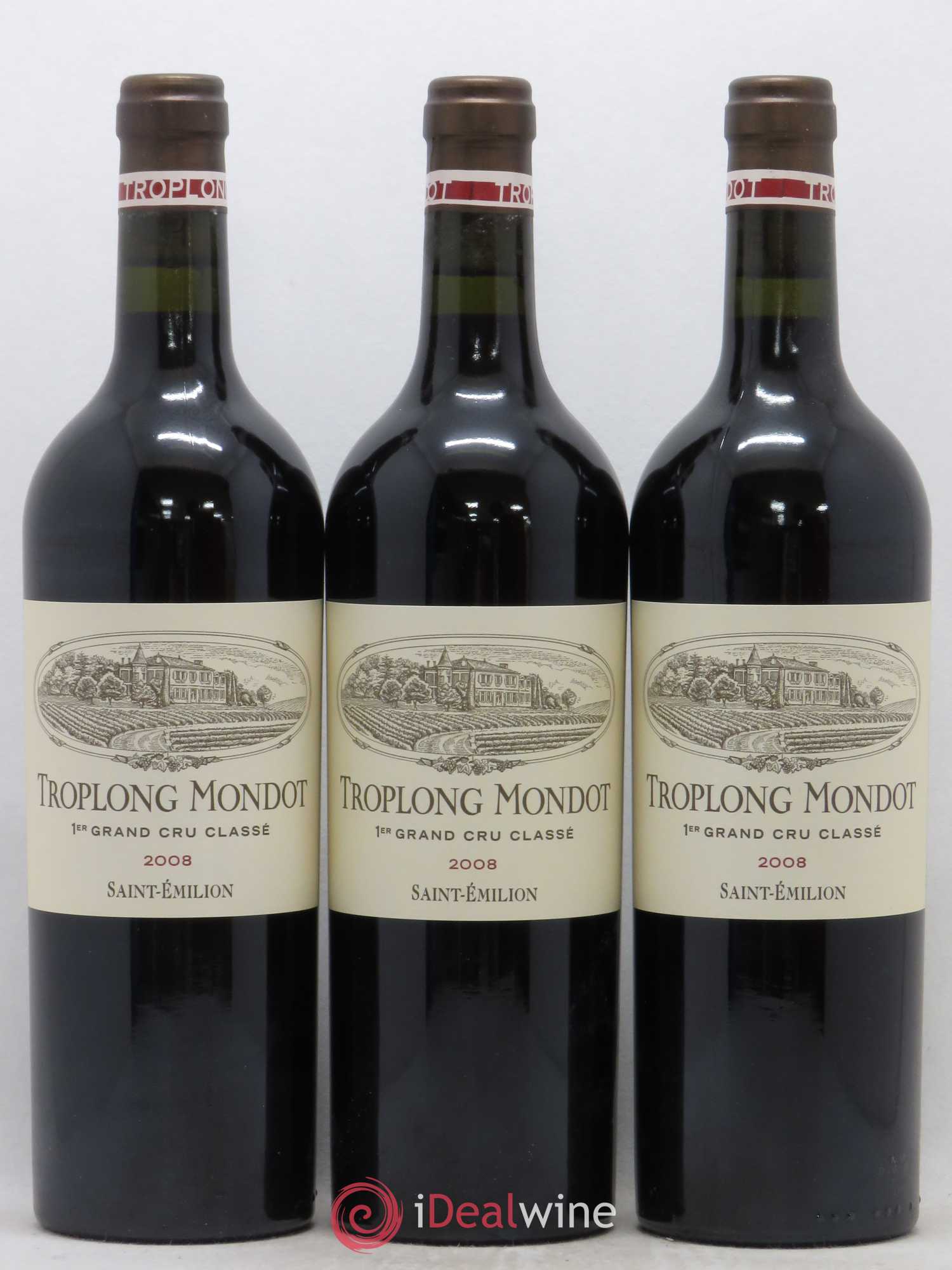 Château Troplong Mondot 1er Grand Cru Classé B 2008 - Lot de 6 bouteilles - 1