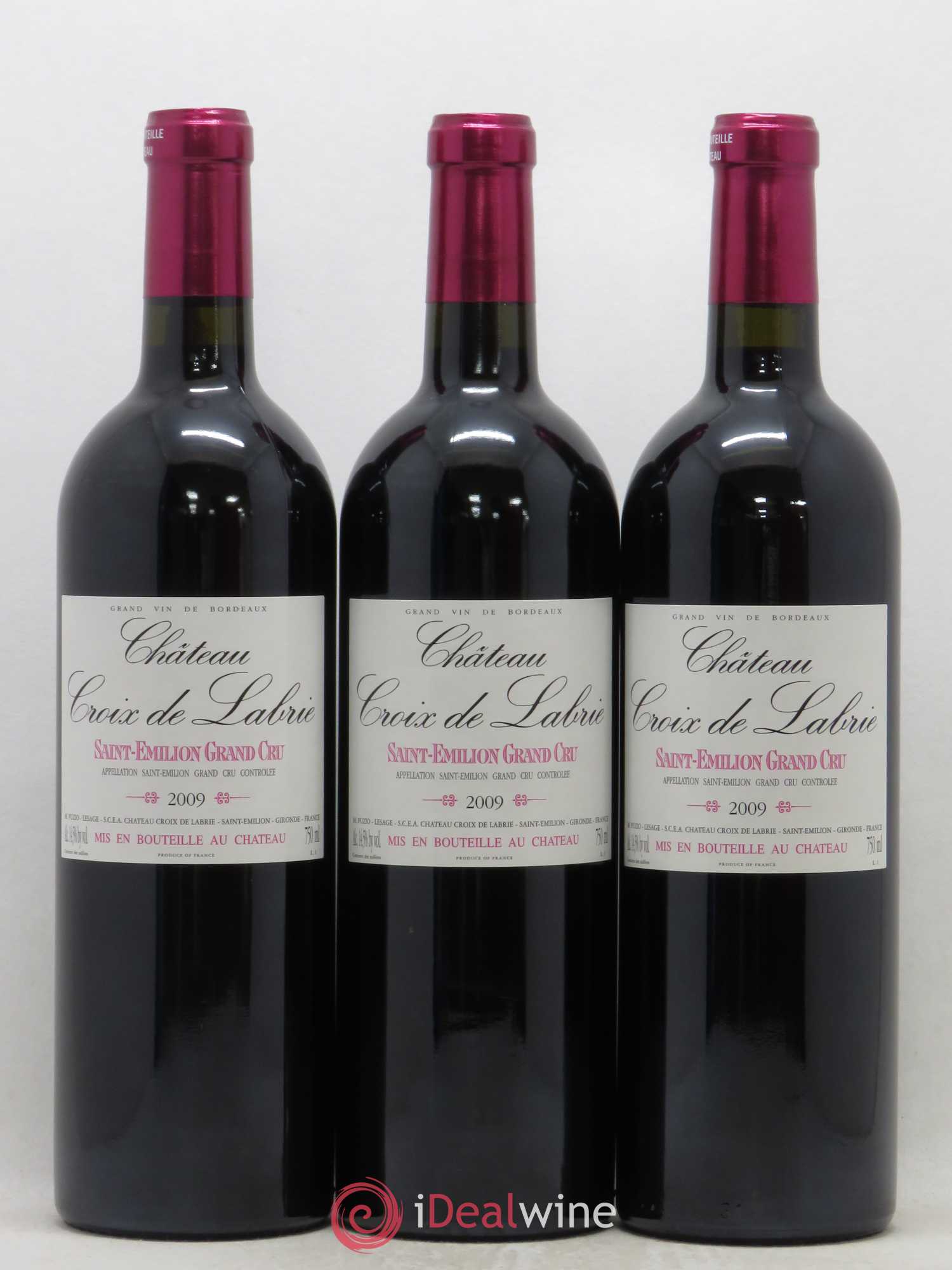 Château Croix de Labrie Grand Cru Classé 2009 - Lot de 12 bouteilles - 1