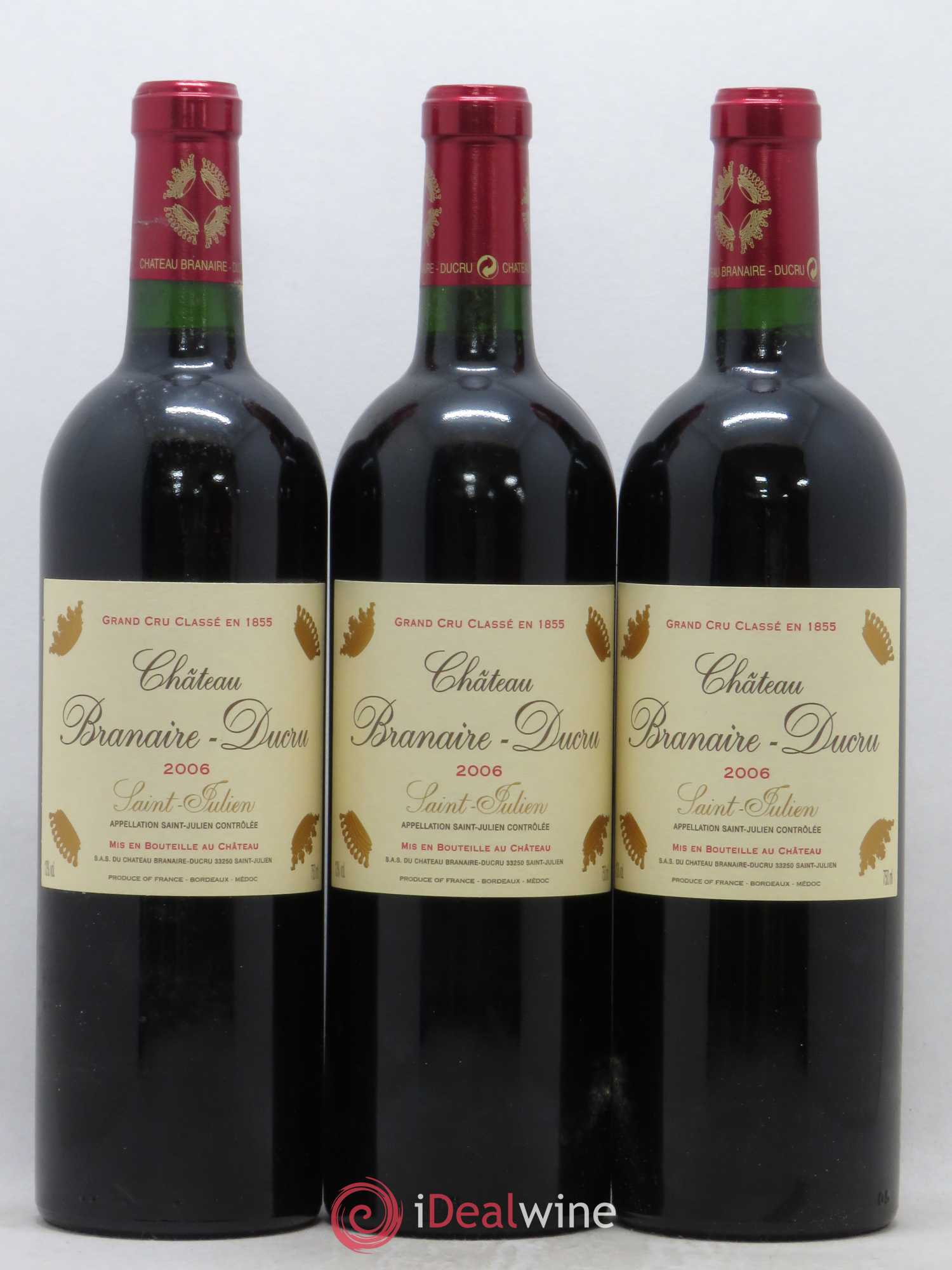 Château Branaire Ducru 4ème Grand Cru Classé 2006 - Lot de 12 bouteilles - 1