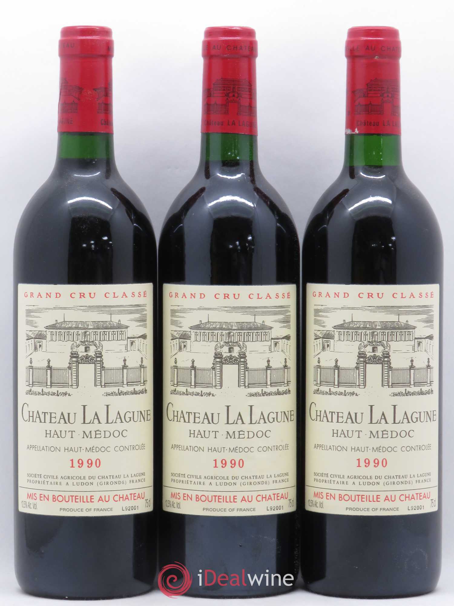 Château la Lagune 3ème Grand Cru Classé 1990 - Lot de 12 bouteilles - 1
