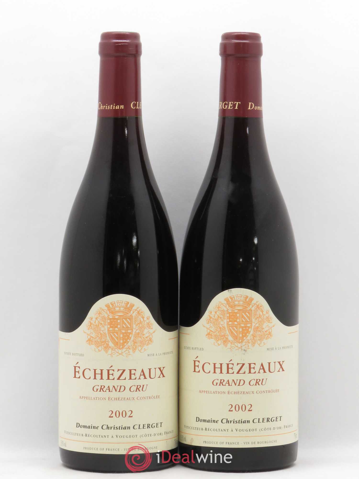 Echezeaux Grand Cru Christian Clerget 2002 - Lot de 2 bouteilles - 0