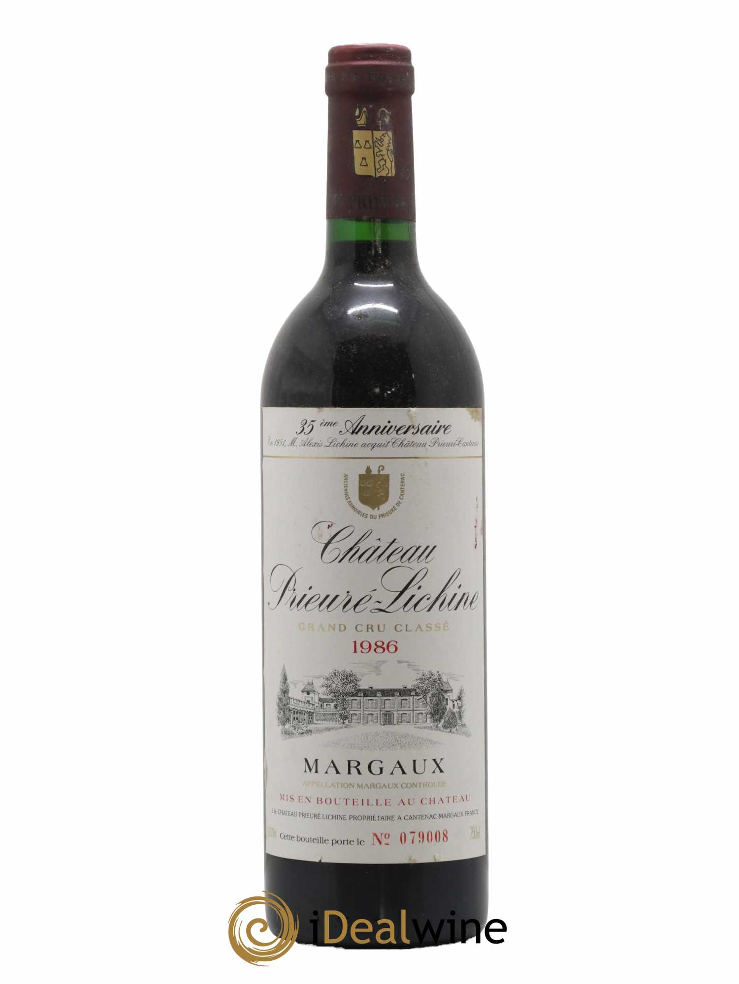 Château Prieuré Lichine 4ème Grand Cru Classé 1986 - Posten von 1 Flasche - 0