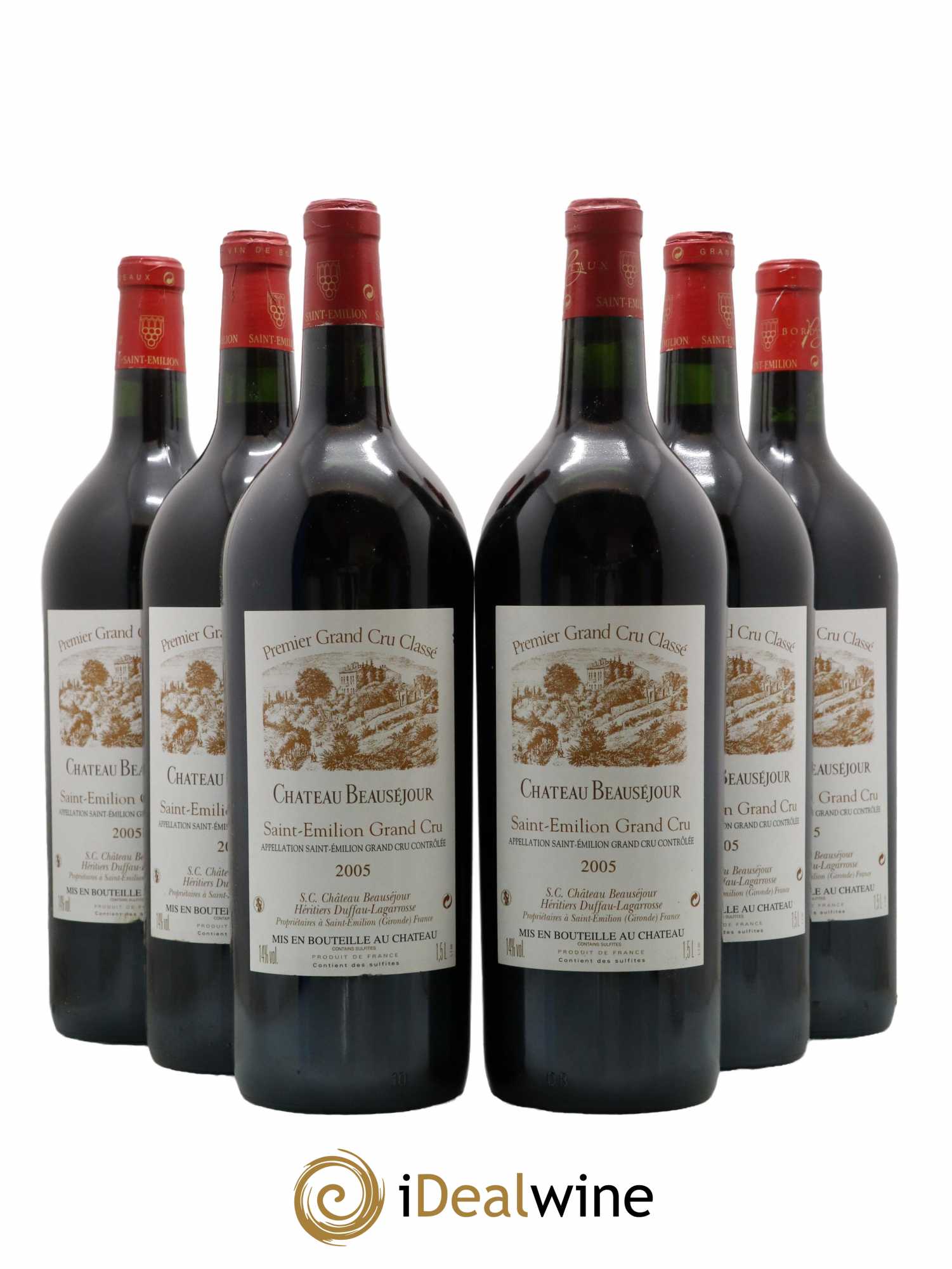 Château Beauséjour (Duffau-Lagarrosse) 1er Grand Cru Classé B 2005 - Lot de 6 magnums - 0