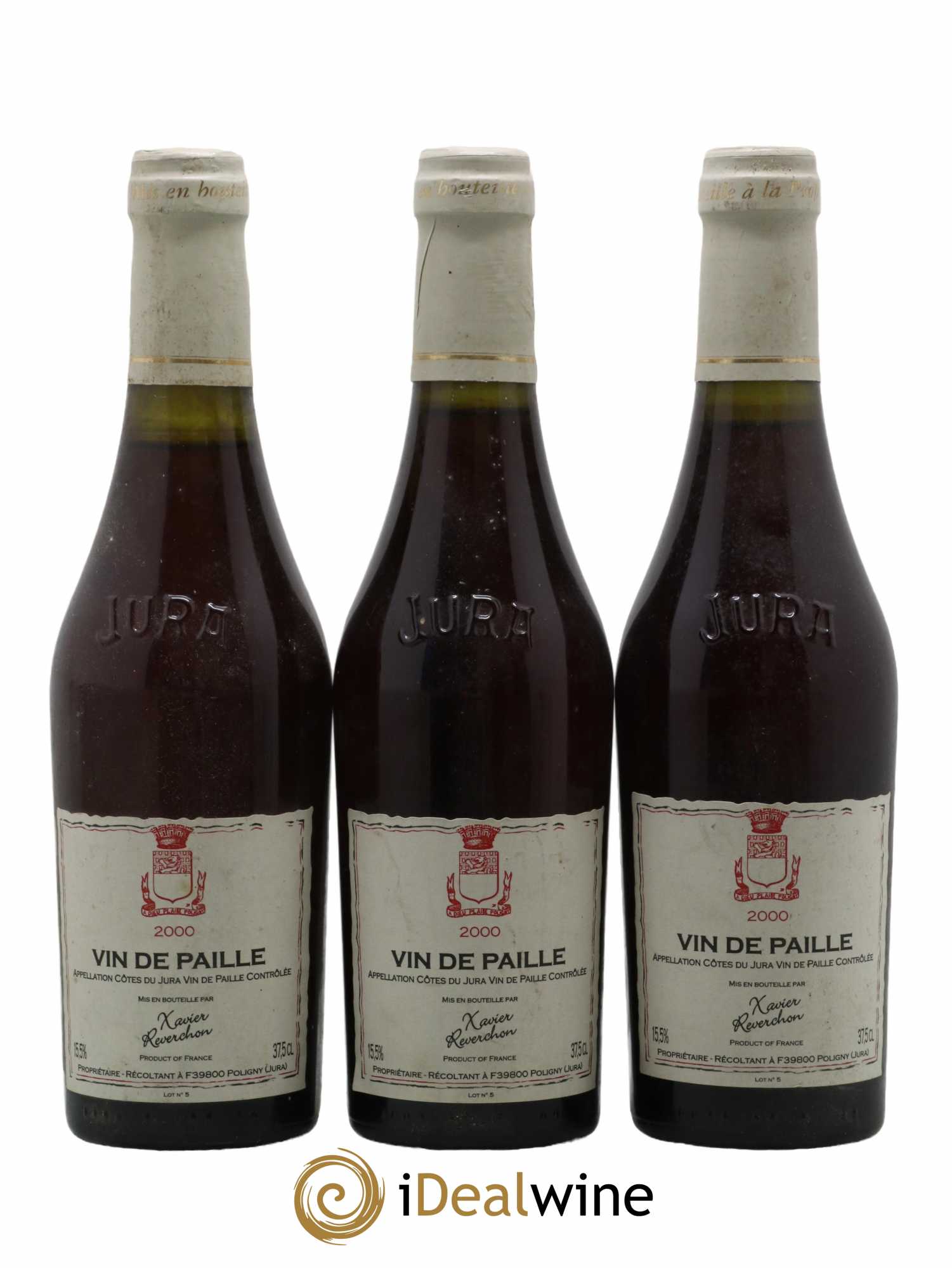 Côtes du Jura Vin de Paille Xavier Reverchon 2000 - Posten von 3 Demi-Flaschen - 0