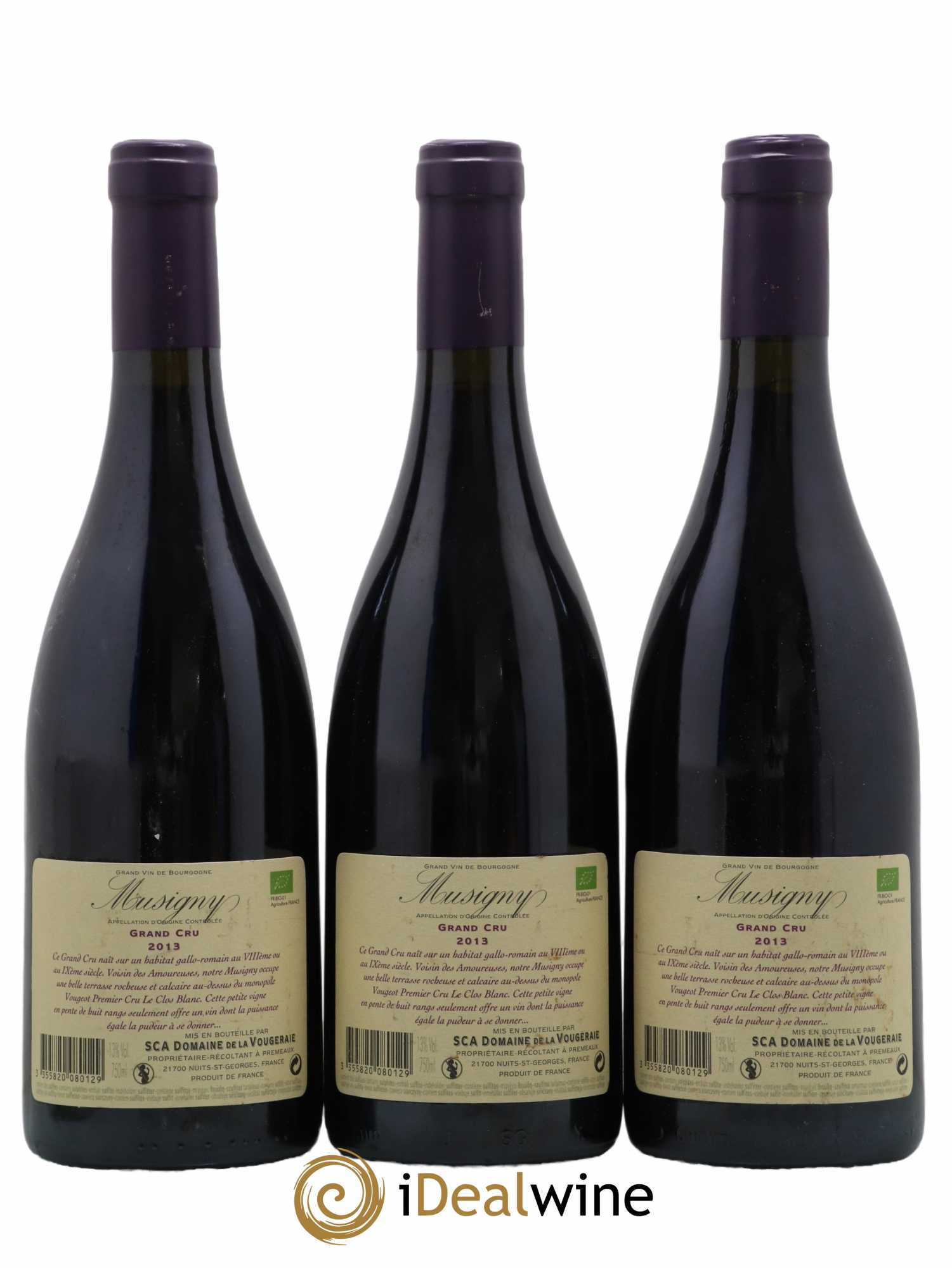 Musigny Grand Cru La Vougeraie 2013 - Lot de 3 bouteilles - 1