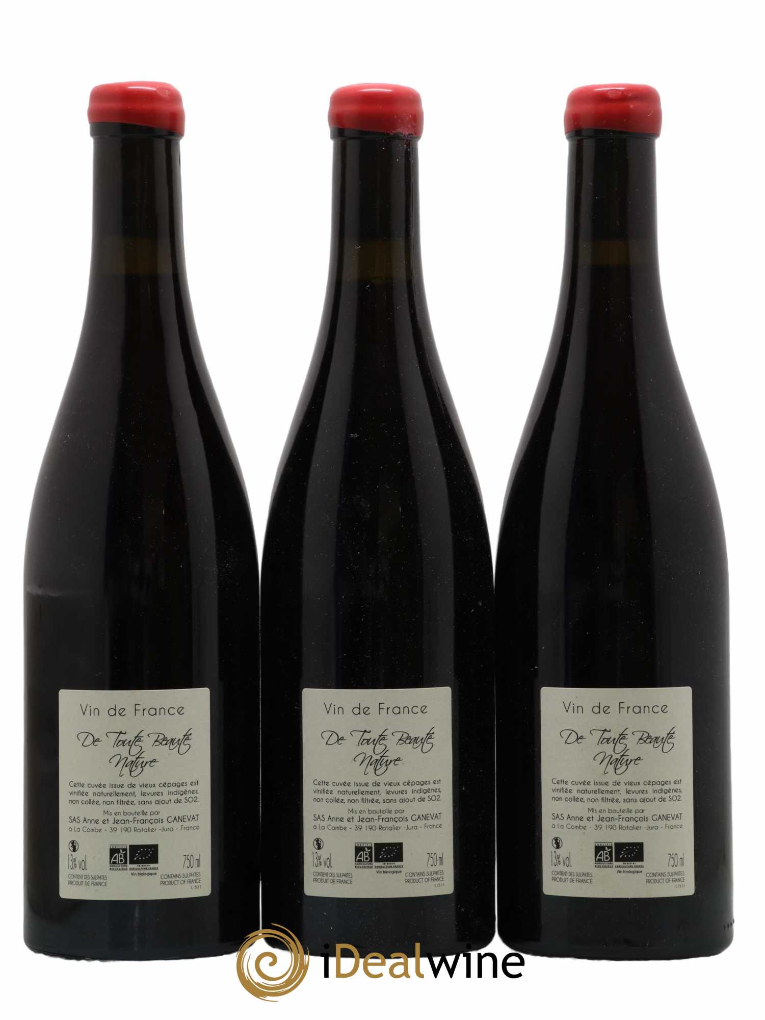 Vin de France De Toute Beauté Ganevat (Domaine) 2015 - Lot de 3 bouteilles - 1