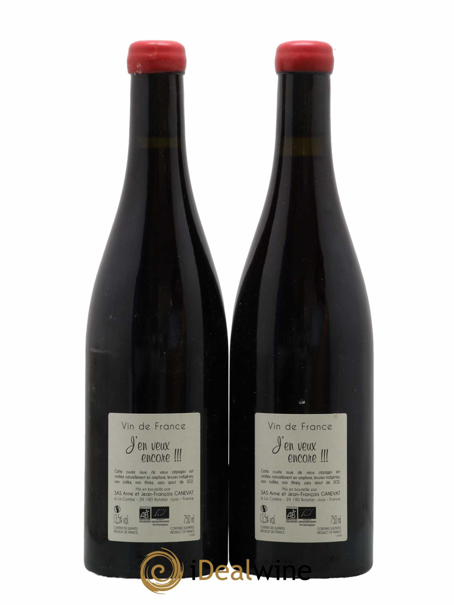 Vin de France J'en veux encore Anne et Jean François Ganevat 2015 - Lot de 2 bouteilles - 1