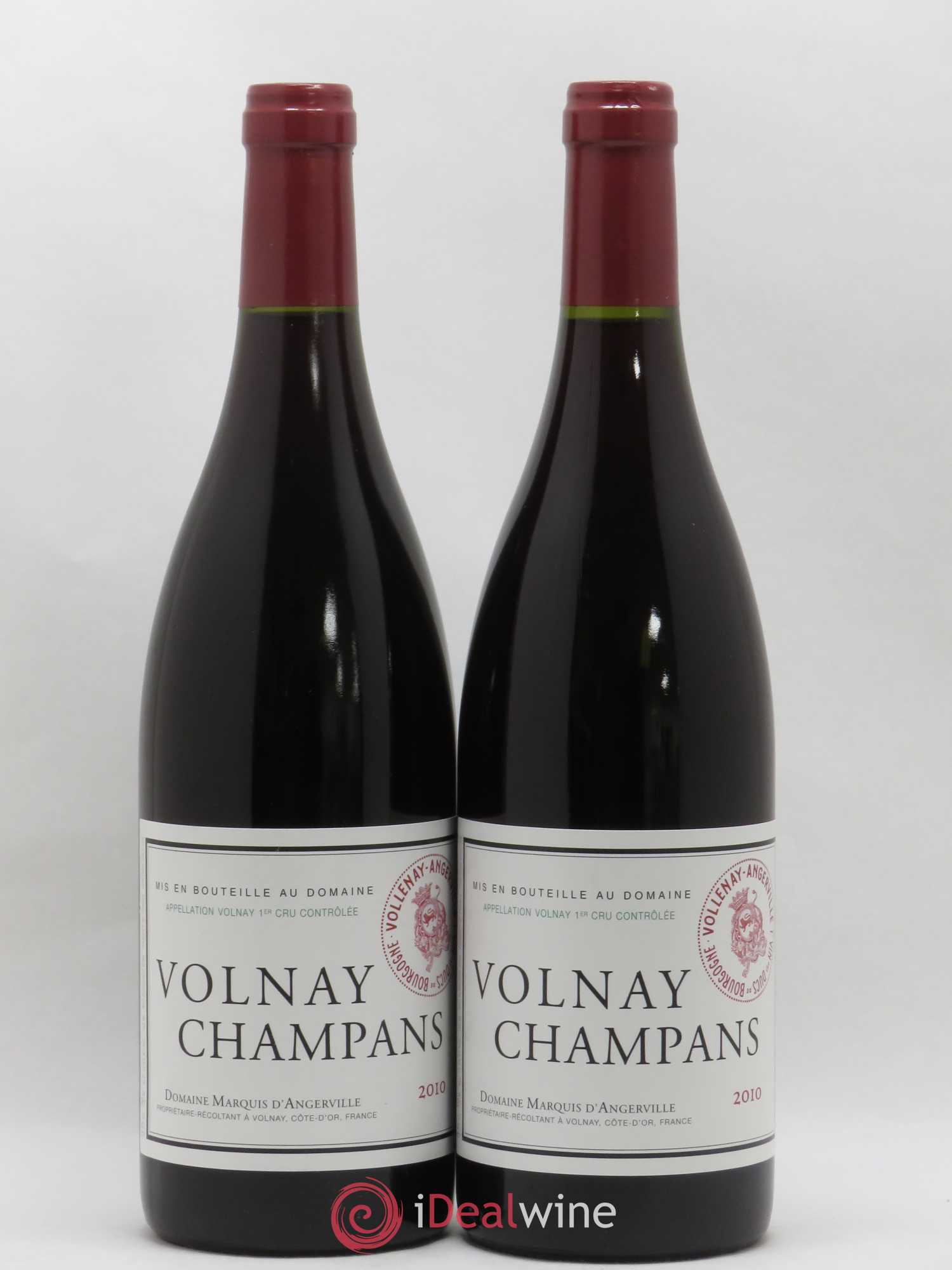 Volnay 1er Cru Champans Marquis d'Angerville (Domaine) 2010 - Lot de 2 bouteilles - 0