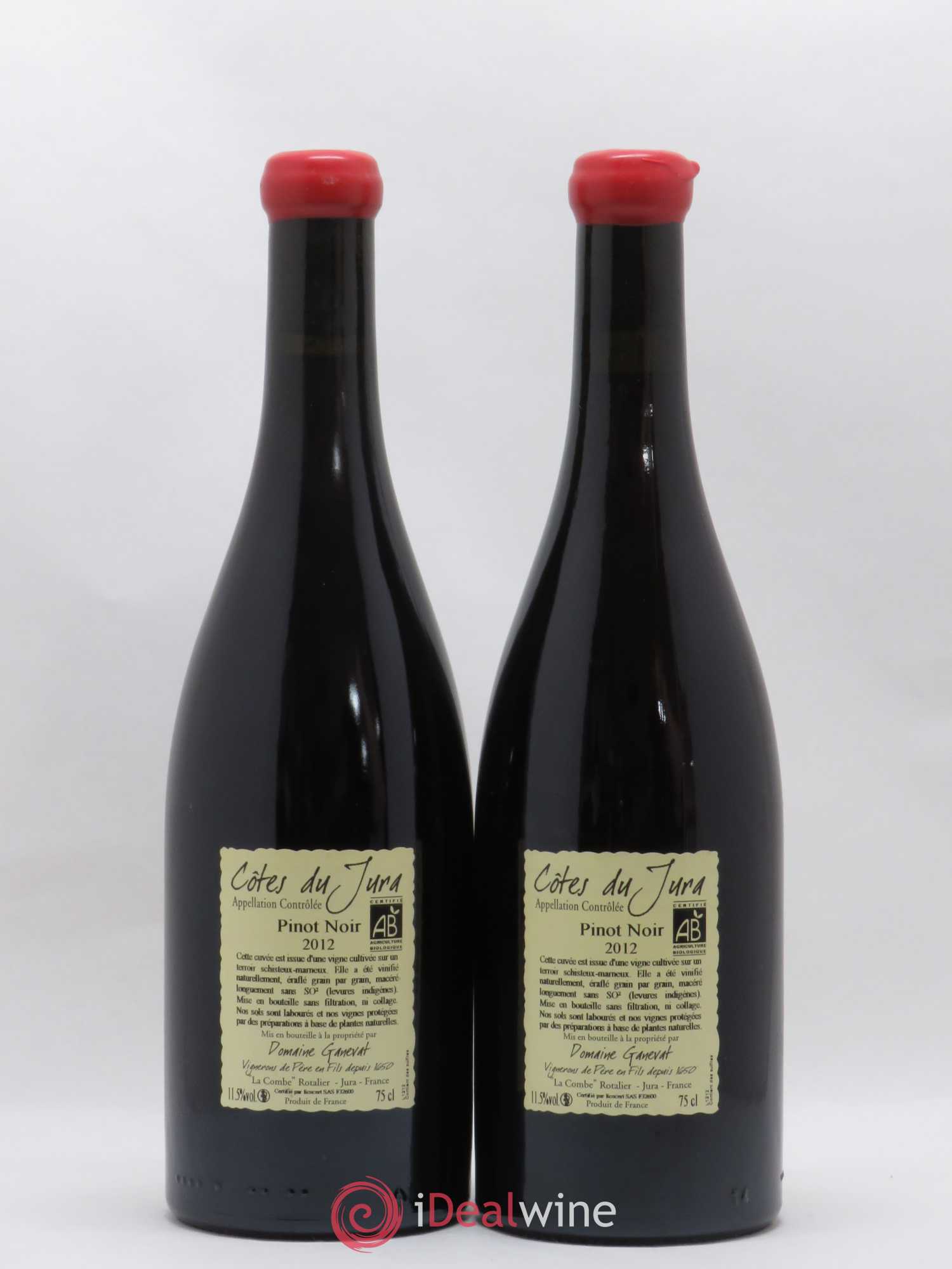 Côtes du Jura Julien En Billat Jean-François Ganevat (Domaine) 2012 - Lot de 2 bouteilles - 1