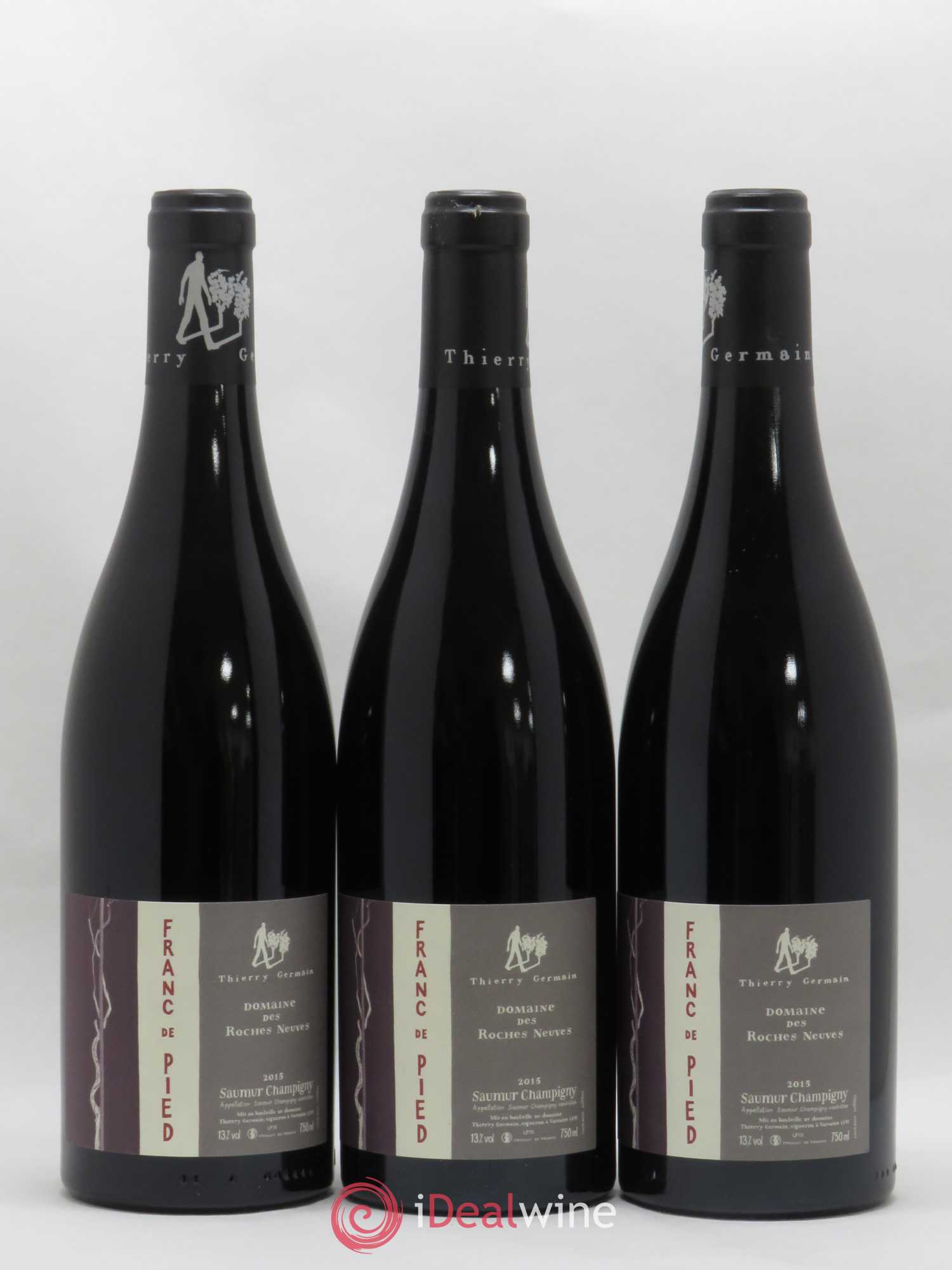 Saumur-Champigny Franc de pied Domaine des Roches Neuves - Thierry Germain 2015 - Lot de 3 bouteilles - 0