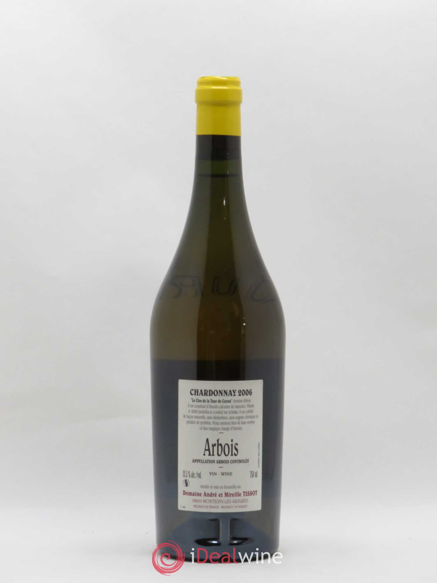 Arbois Chardonnay Le Clos de la Tour de Curon Bénédicte et Stéphane Tissot 2006 - Lot de 1 bouteille - 1