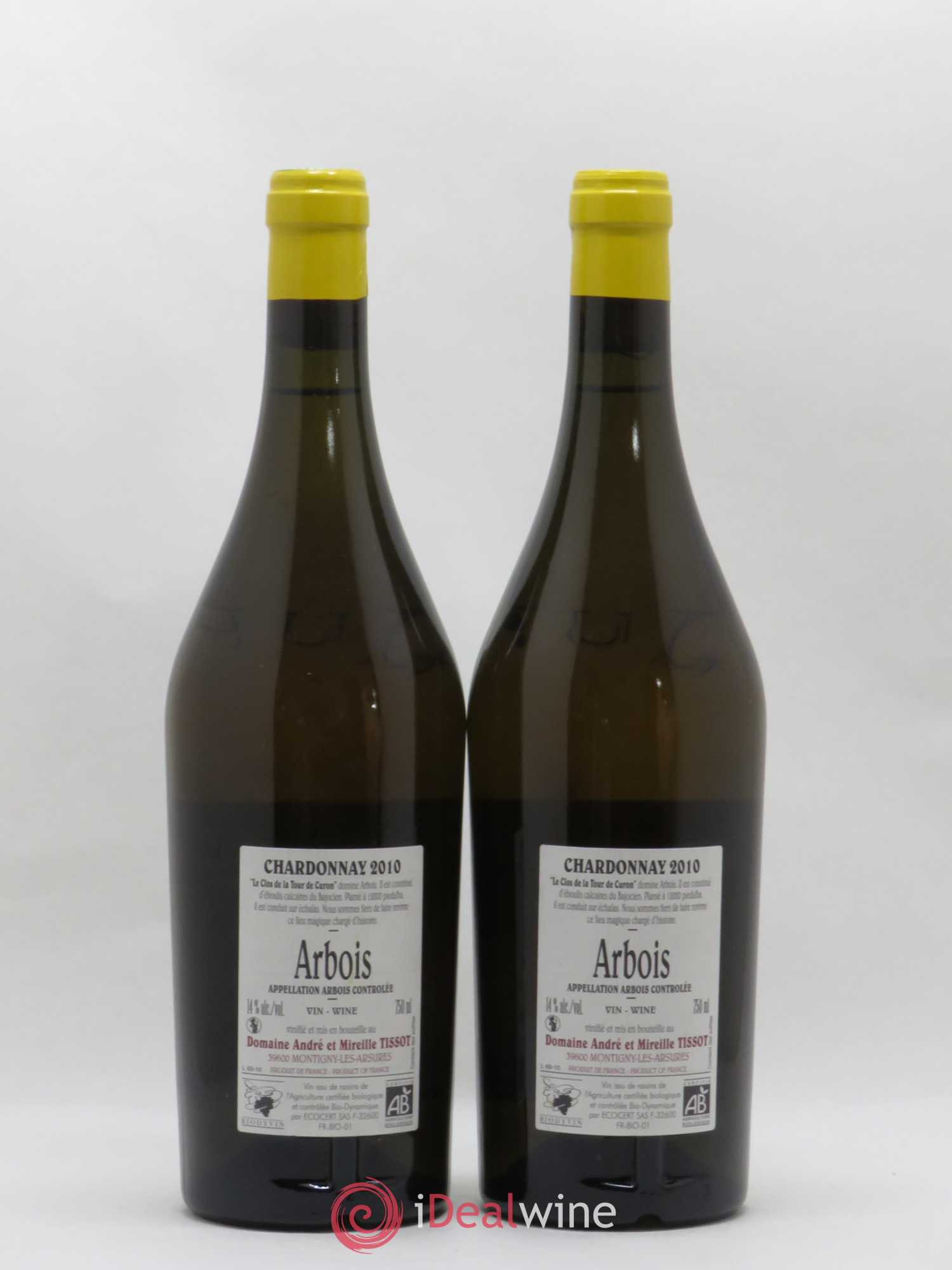 Arbois Chardonnay Le Clos de la Tour de Curon Bénédicte et Stéphane Tissot 2010 - Lot de 2 bouteilles - 1