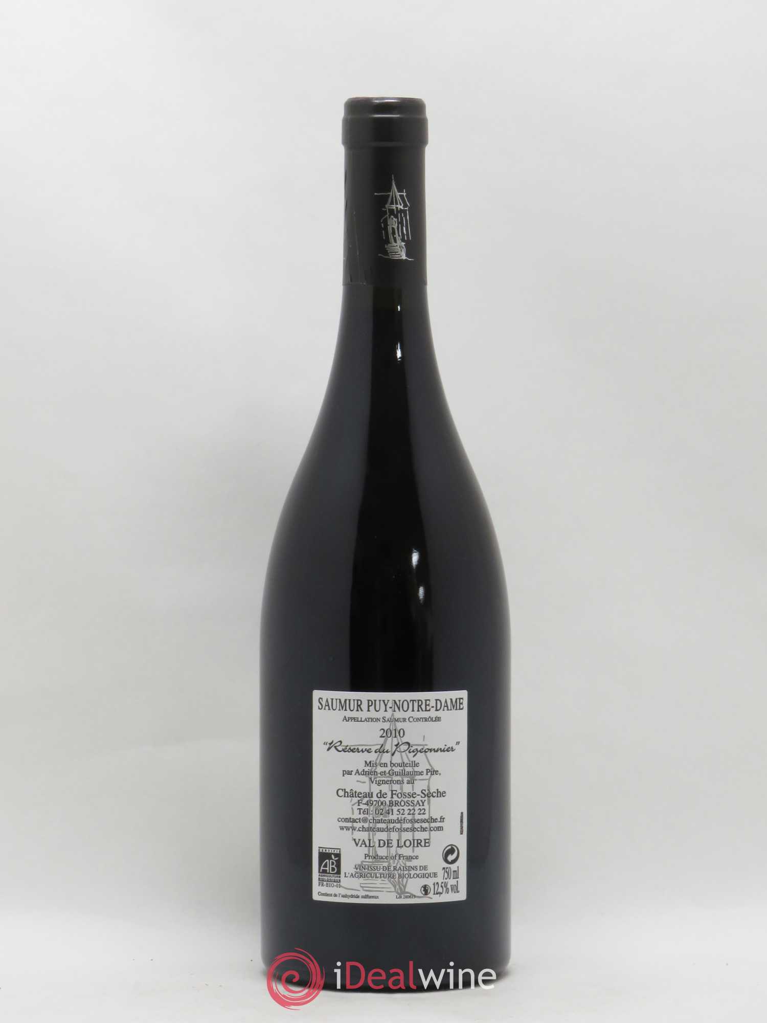 Vin de France (anciennement Saumur Puy-Notre-Dame) Réserve du Pigeonnier Château de Fosse-Sèche 2010 - Lot de 1 bouteille - 1