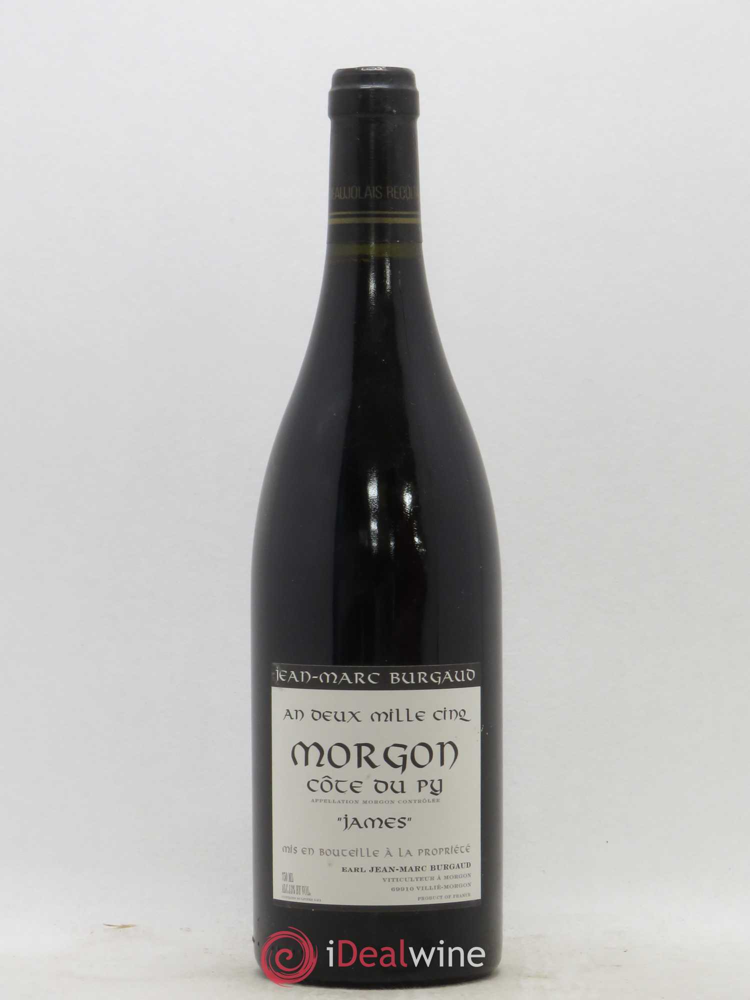 Morgon Côte du Py James Jean-Marc Burgaud (Domaine) 2005 - Lot de 1 bouteille - 0