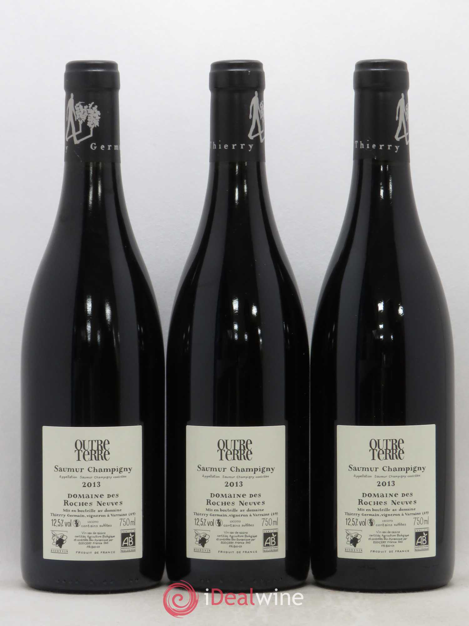 Saumur-Champigny Outre Terre Domaine des Roches Neuves - Thierry Germain 2013 - Lot de 3 bouteilles - 1