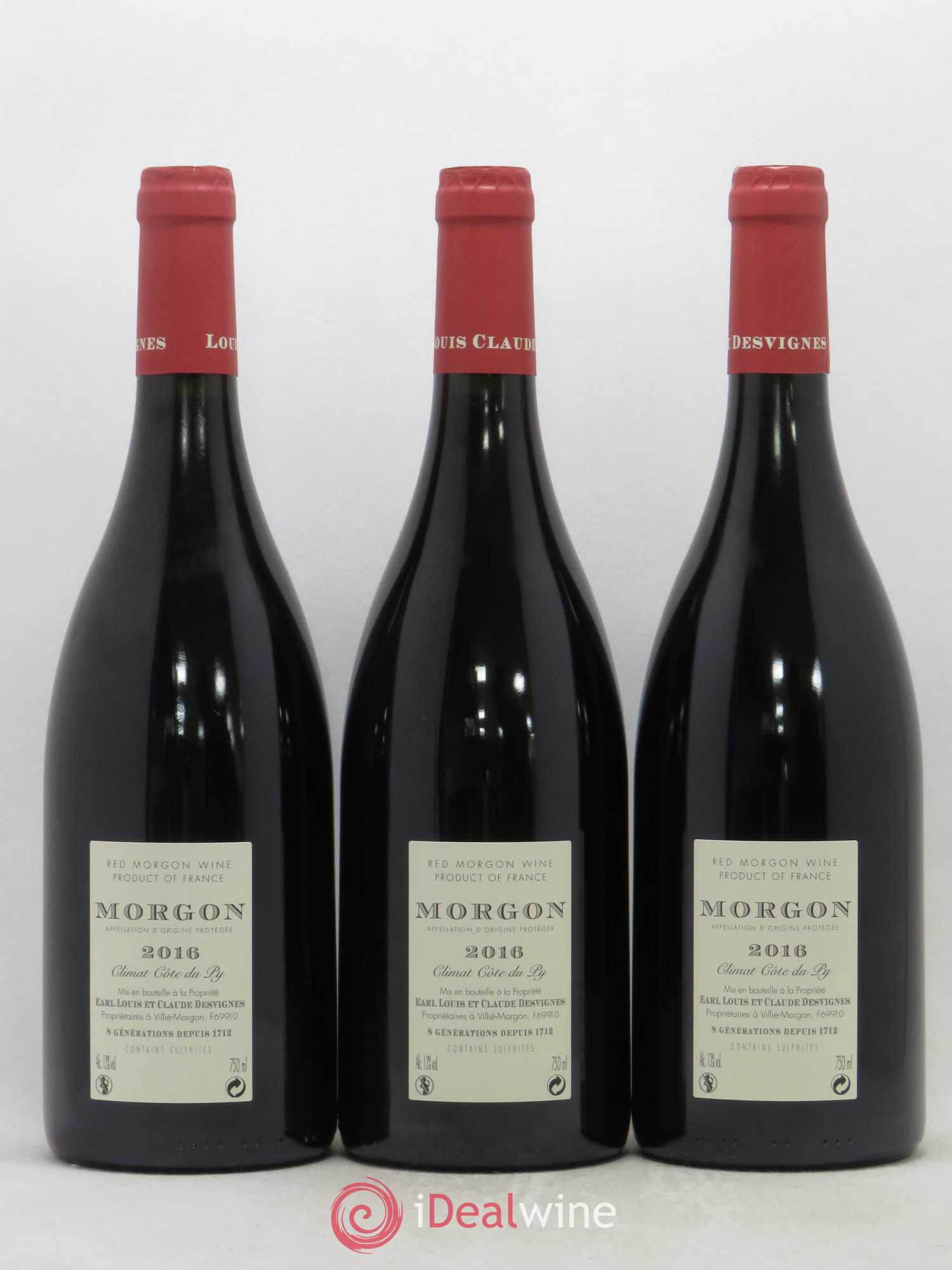 Morgon Côte du Py Louis-Claude Desvignes 2016 - Lot de 6 bouteilles - 4