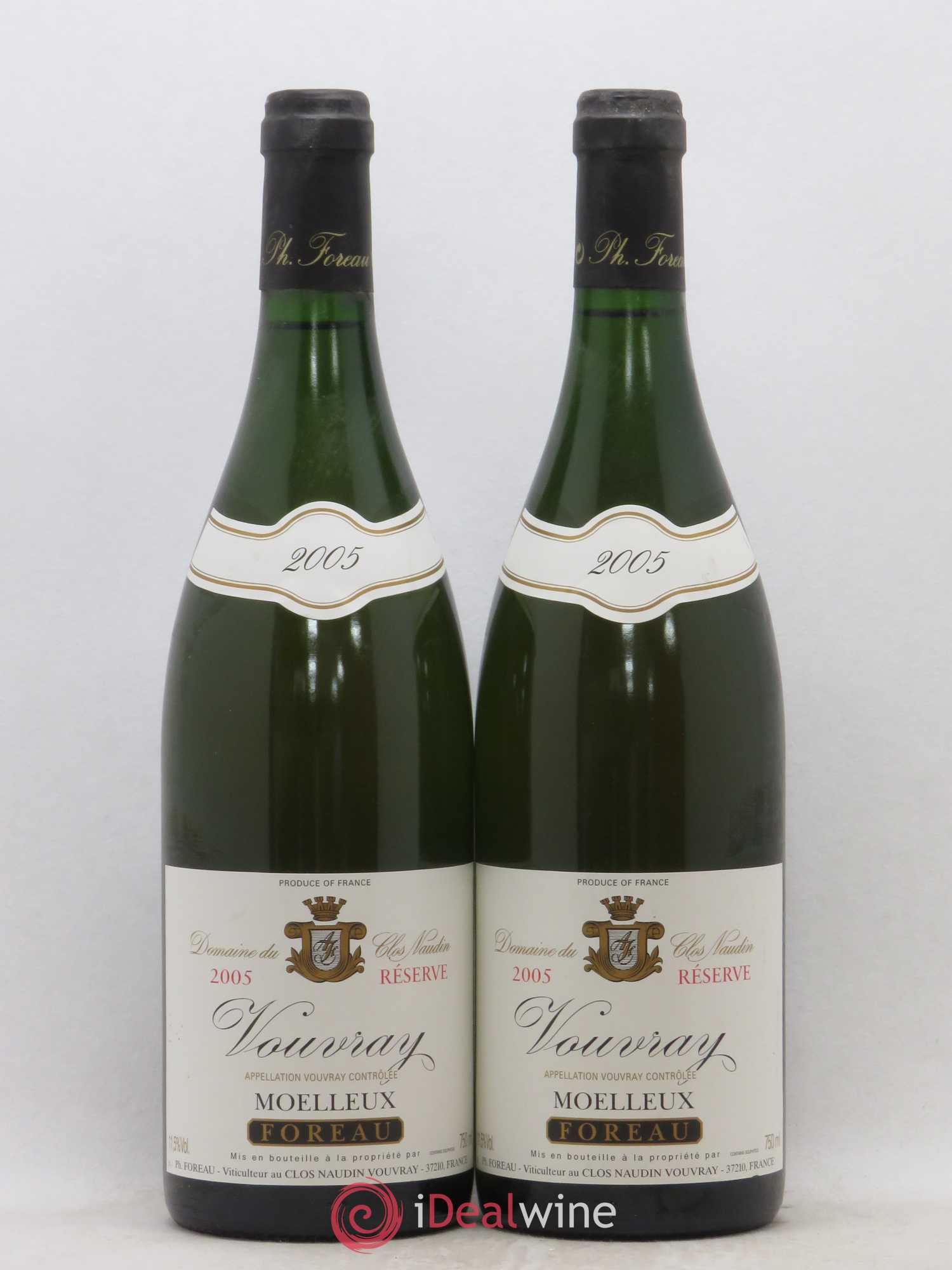 Vouvray Moelleux Réserve Clos Naudin - Philippe Foreau 2005 - Lotto di 2 bottiglie - 0