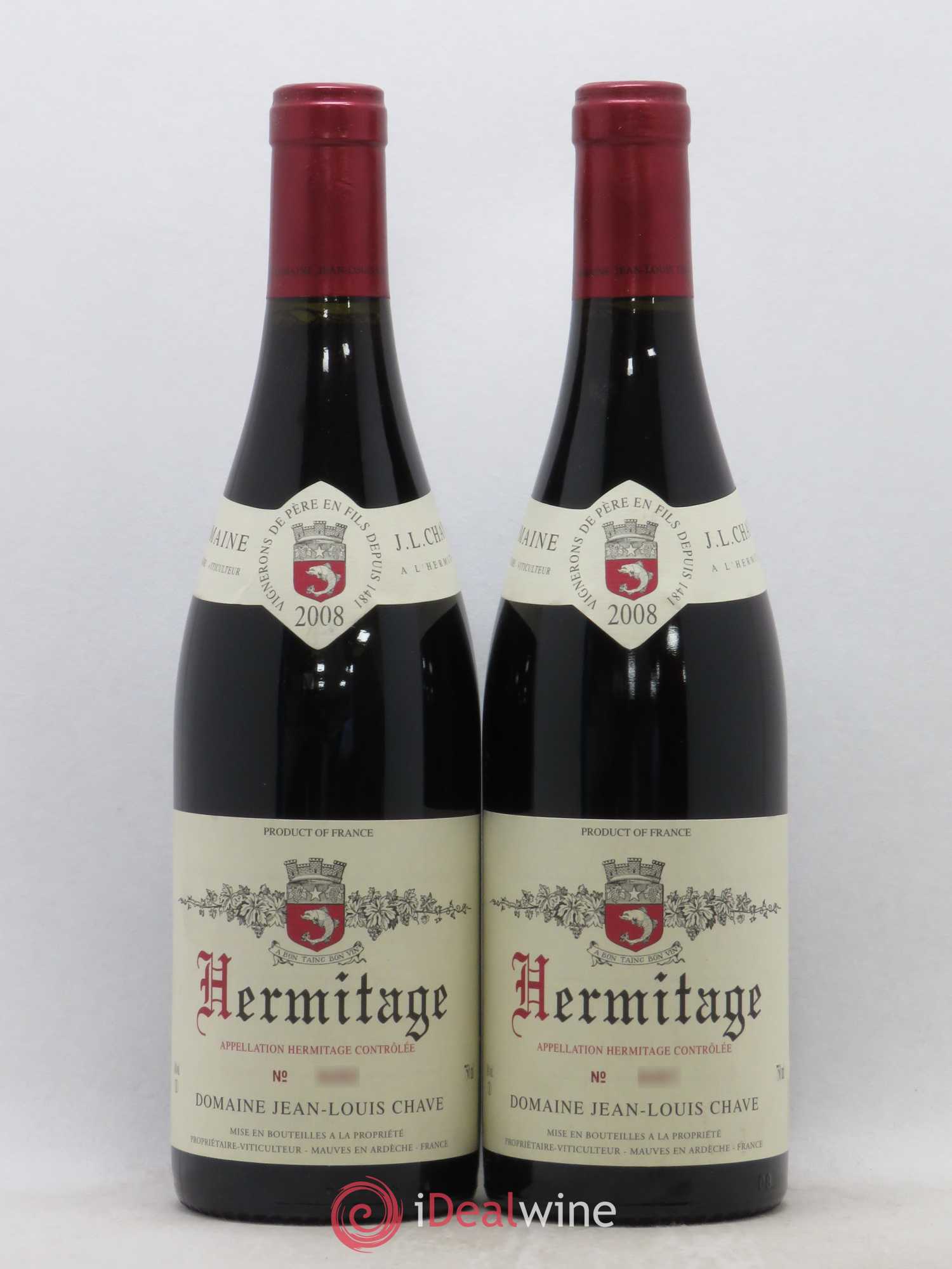 Hermitage Jean-Louis Chave 2008 - Lot de 2 bouteilles - 0