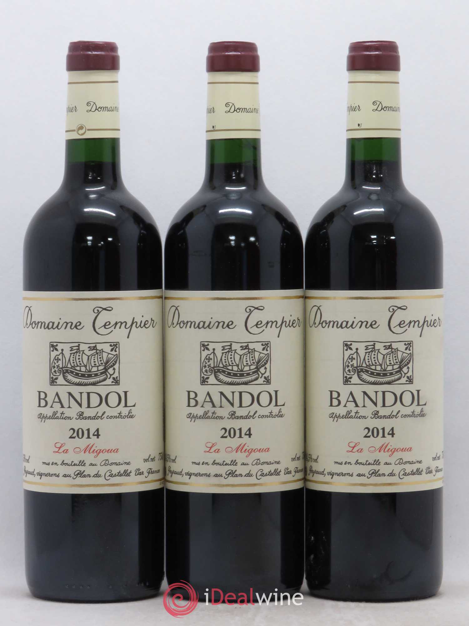 Bandol Domaine Tempier Cuvée La Migoua Famille Peyraud 2014 - Lot de 3 bouteilles - 0