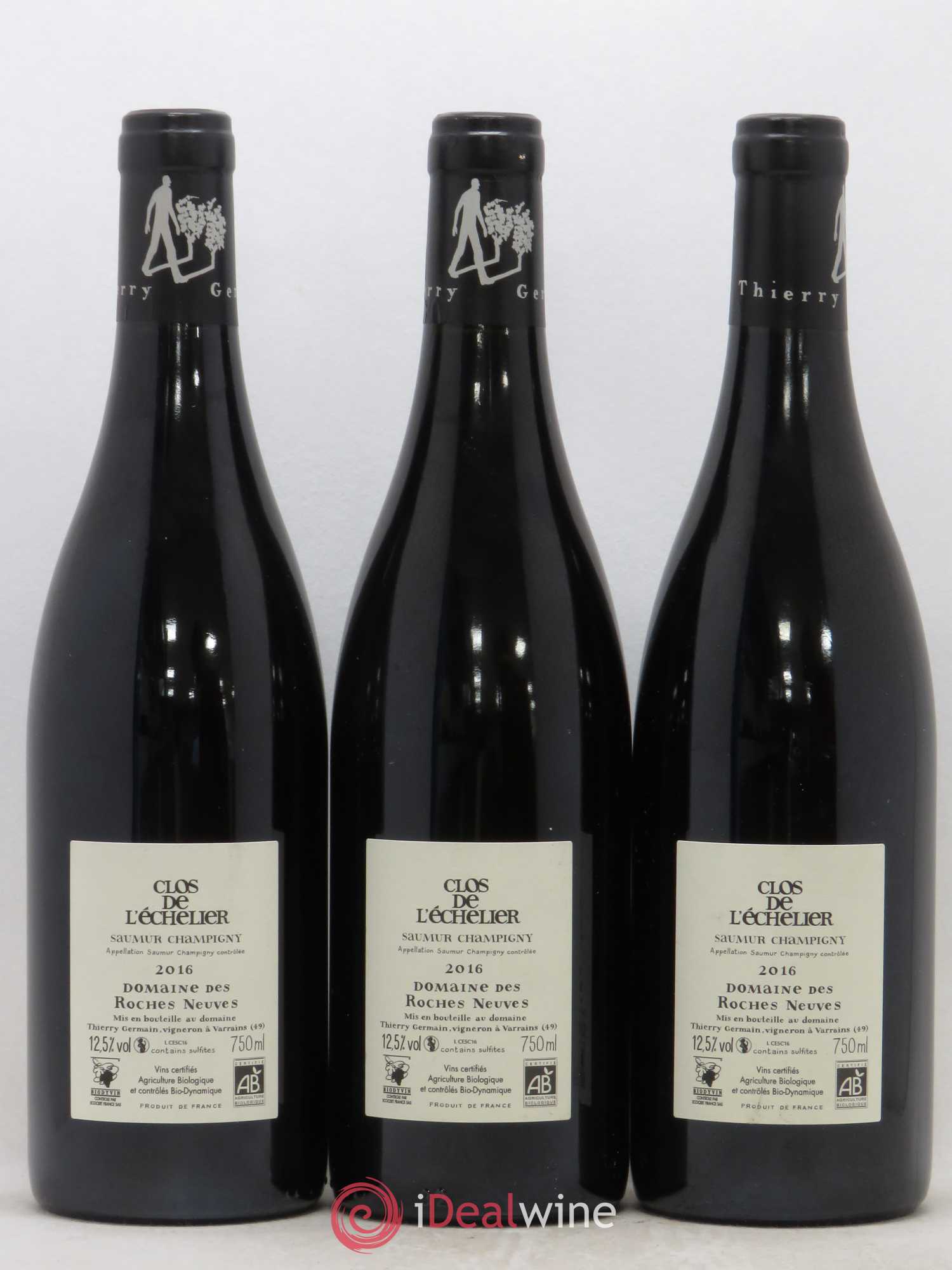 Saumur-Champigny Clos de l'Echelier Domaine des Roches Neuves - Thierry Germain 2016 - Posten von 3 Flaschen - 1