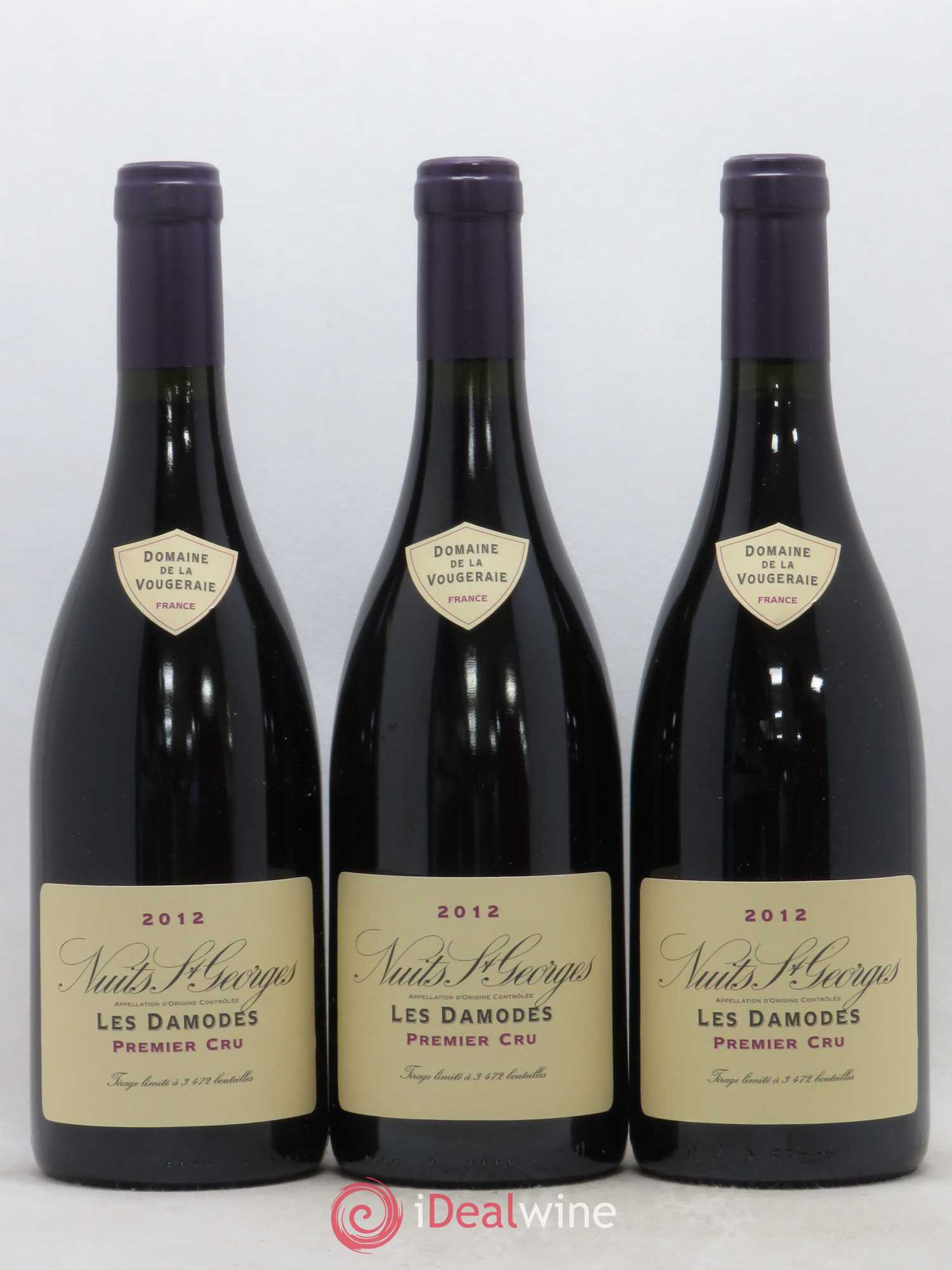 Nuits-Saint-Georges 1er Cru Les Damodes La Vougeraie 2012 - Lot de 3 bouteilles - 0