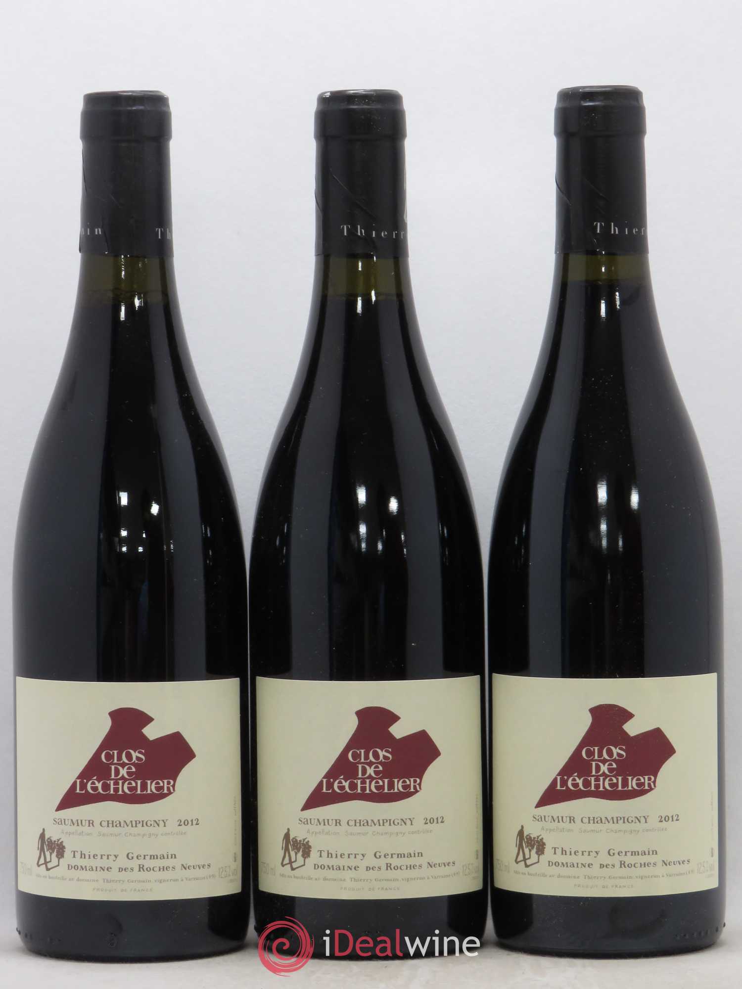 Saumur-Champigny Clos de l'Echelier Domaine des Roches Neuves - Thierry Germain 2012 - Lot de 3 bouteilles - 0