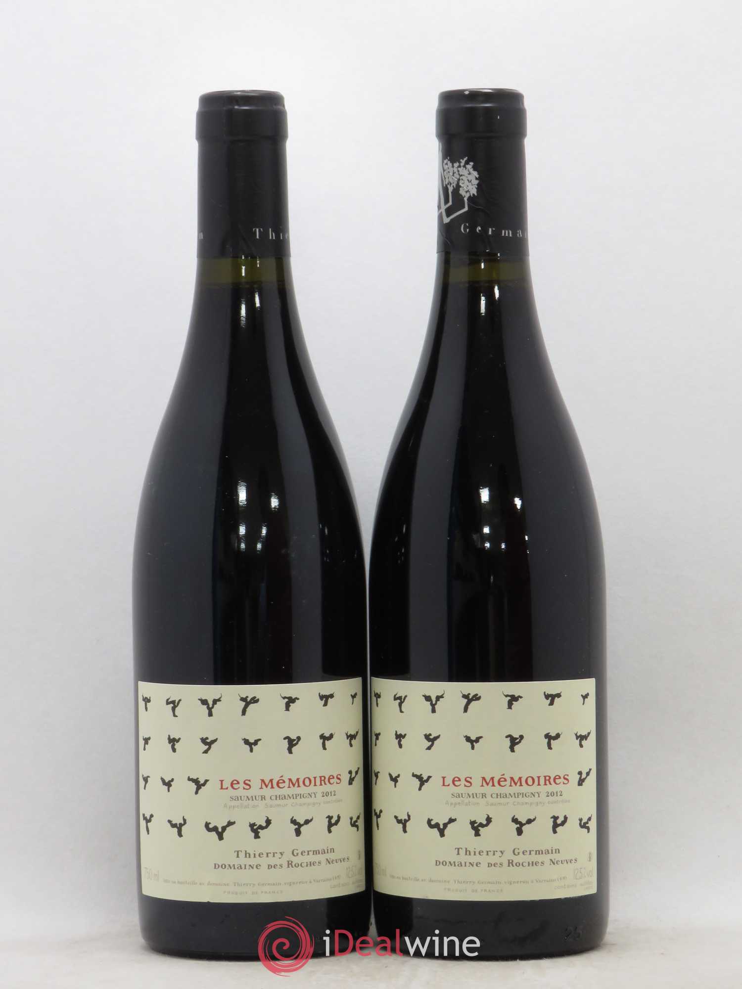 Saumur-Champigny Les Mémoires Domaine des Roches Neuves - Thierry Germain 2012 - Lot de 2 bouteilles - 0
